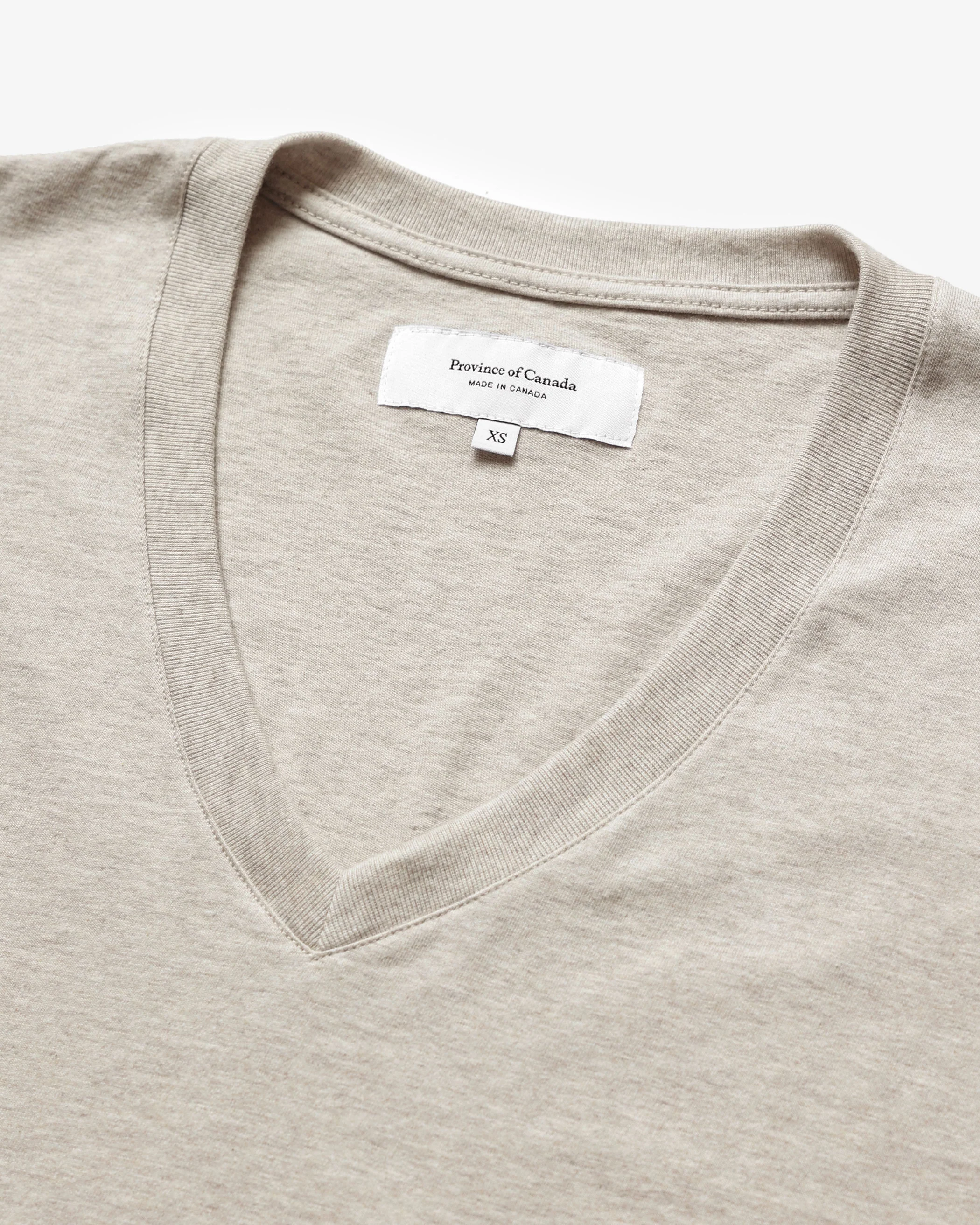 Friday V-Neck Tee Oatmeal - Image 3