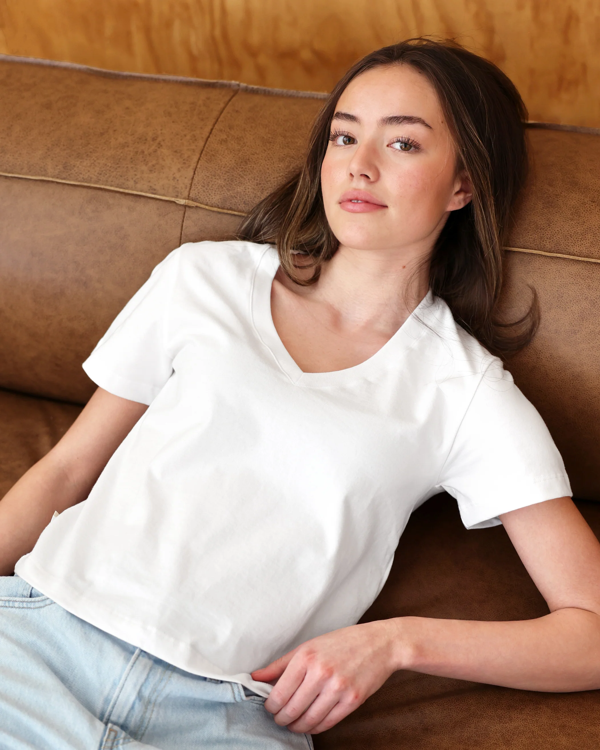 Friday V-Neck Tee White - Image 3