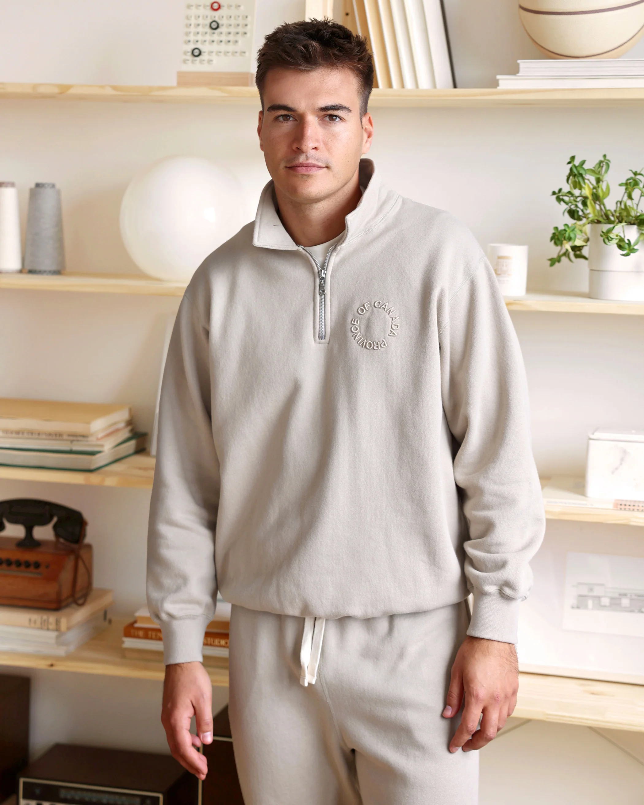Half Zip Fleece Sweatshirt Beach - Unisex - Image 3