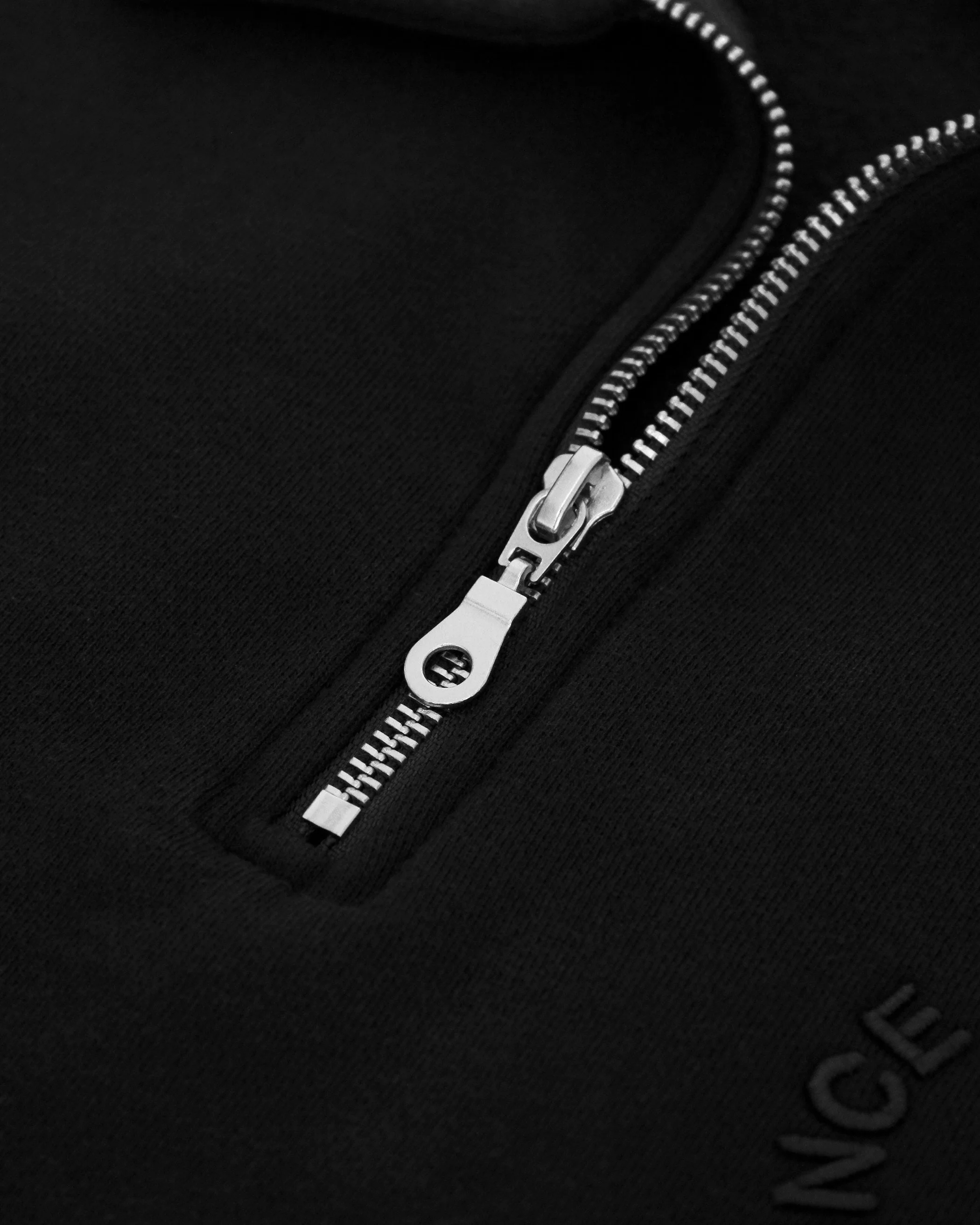 Half Zip Fleece Sweatshirt Black - Unisex - Image 6