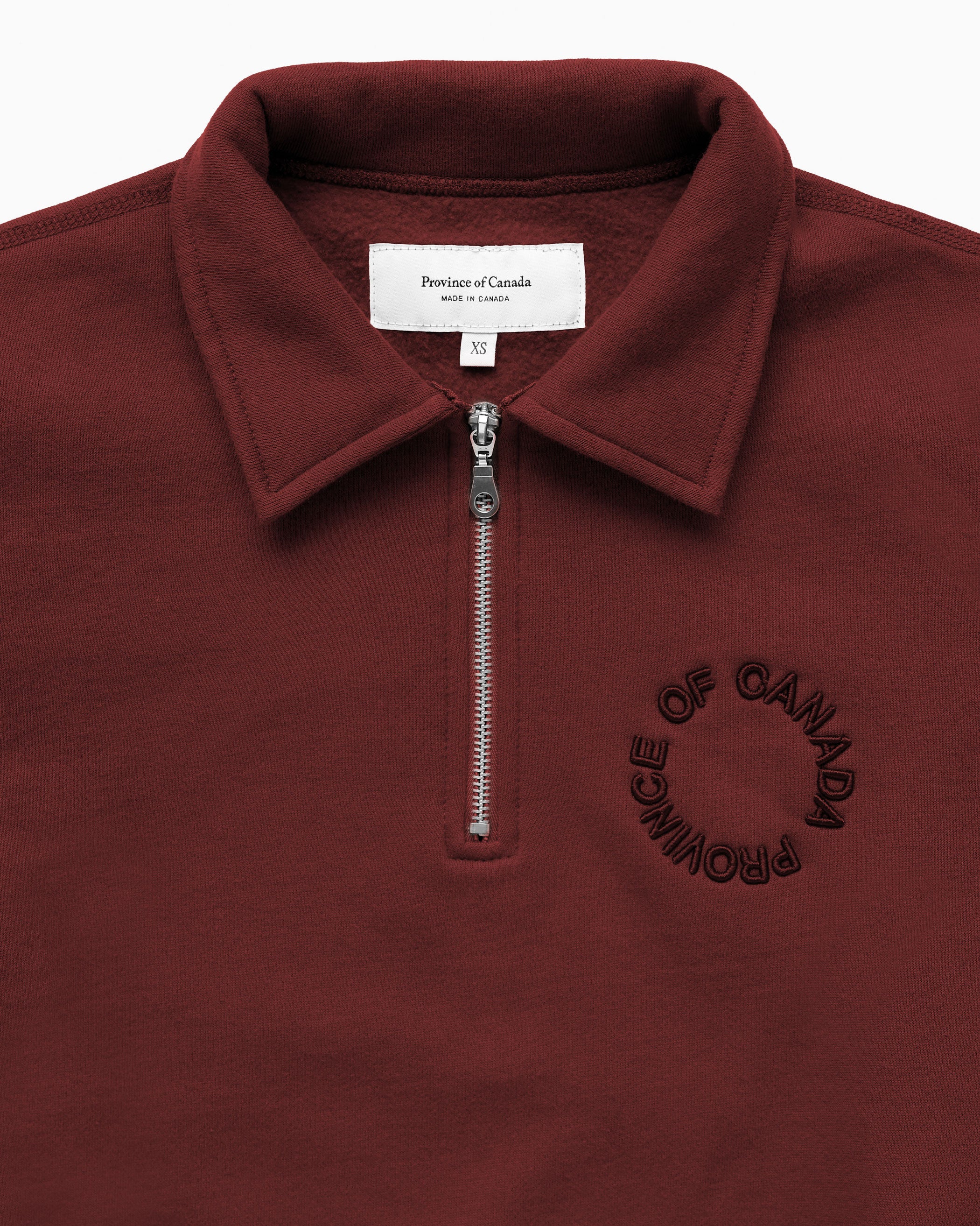 Half Zip Fleece Sweatshirt Burgundy - Unisex - Image 4