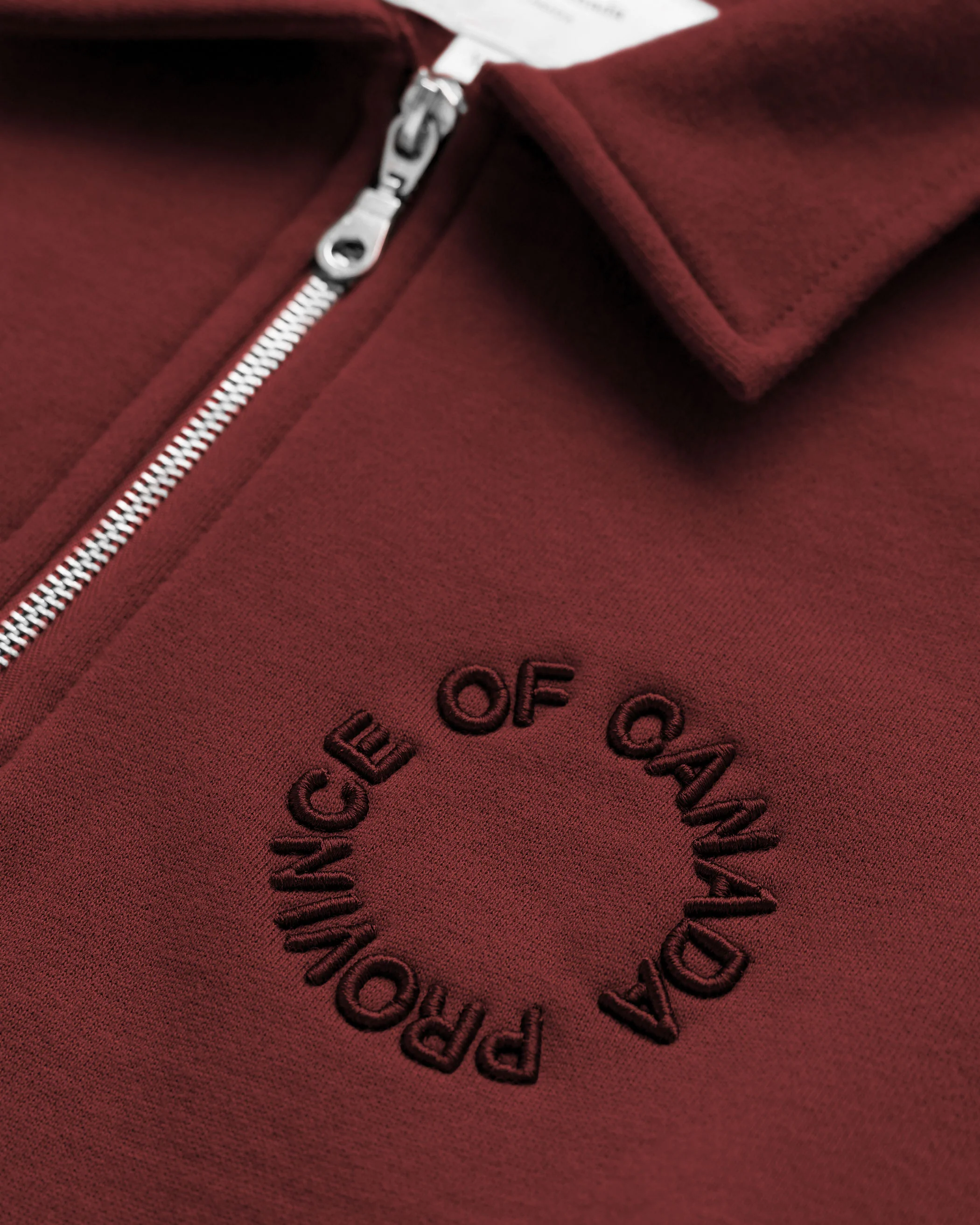 Half Zip Fleece Sweatshirt Burgundy - Unisex - Image 5