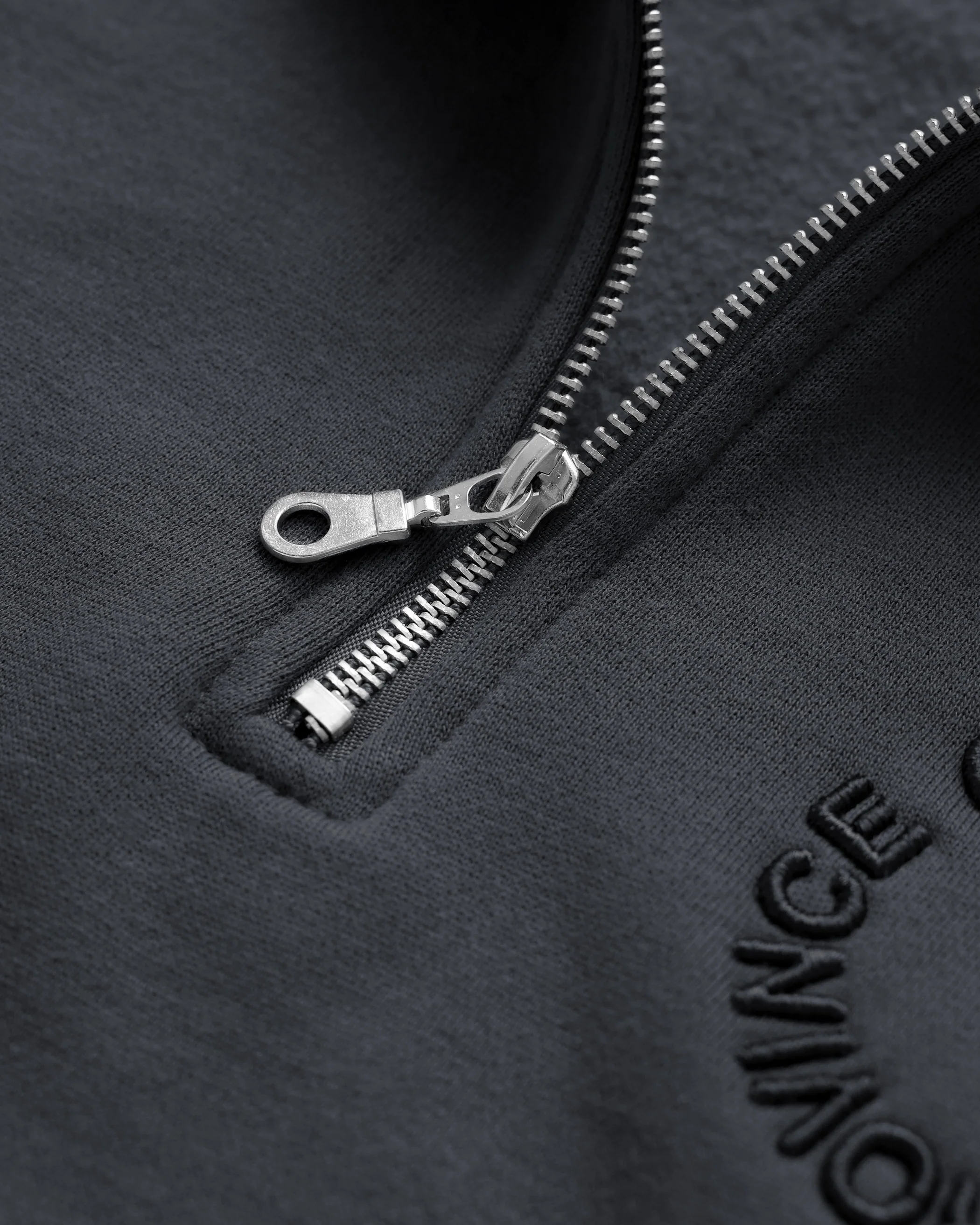 Half Zip Fleece Sweatshirt Coal - Unisex - Image 6