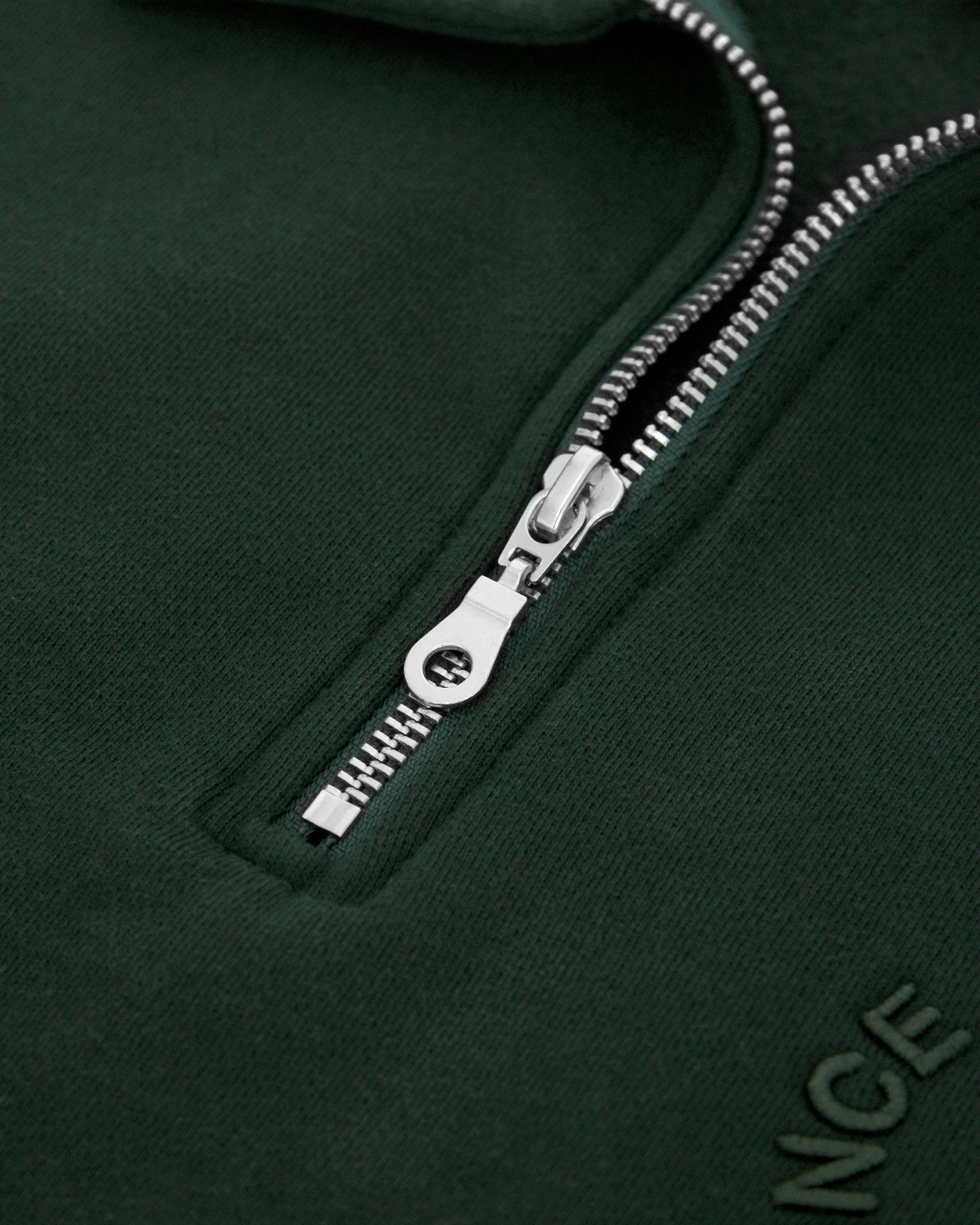 Half Zip Fleece Sweatshirt Forest - Unisex - Image 6
