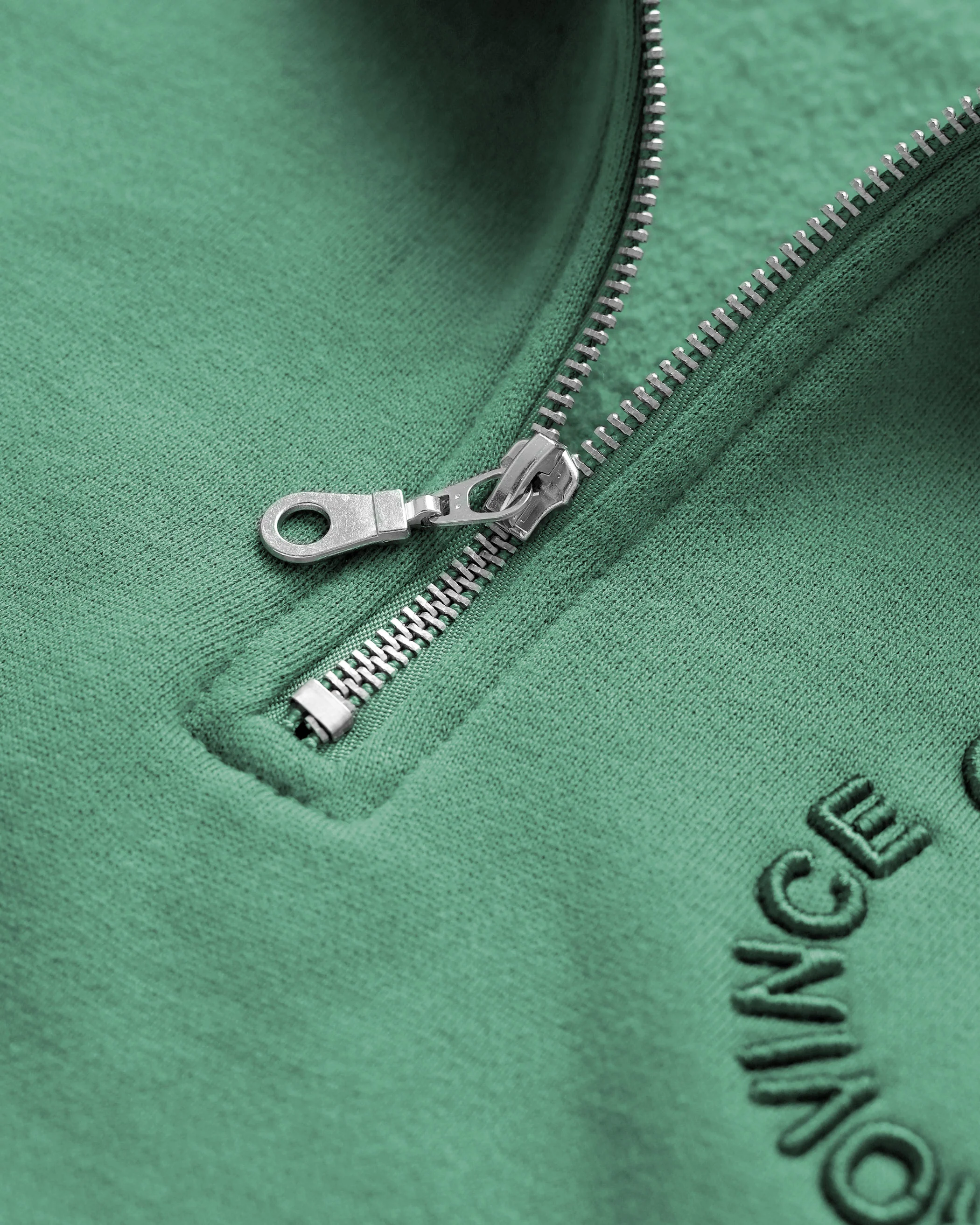 Half Zip Fleece Sweatshirt Green - Unisex - Image 7