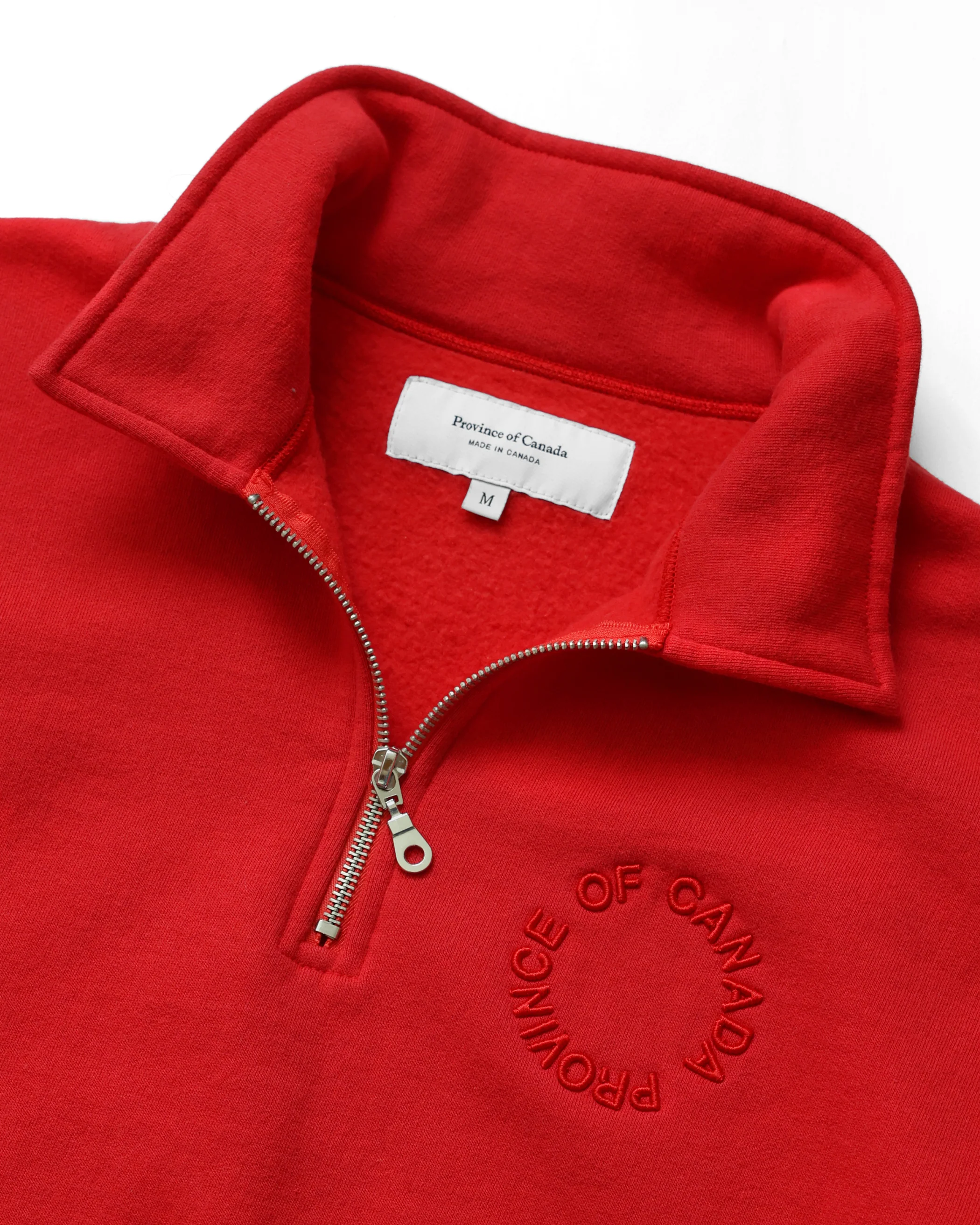 Half Zip Fleece Sweatshirt Red - Unisex - Image 4