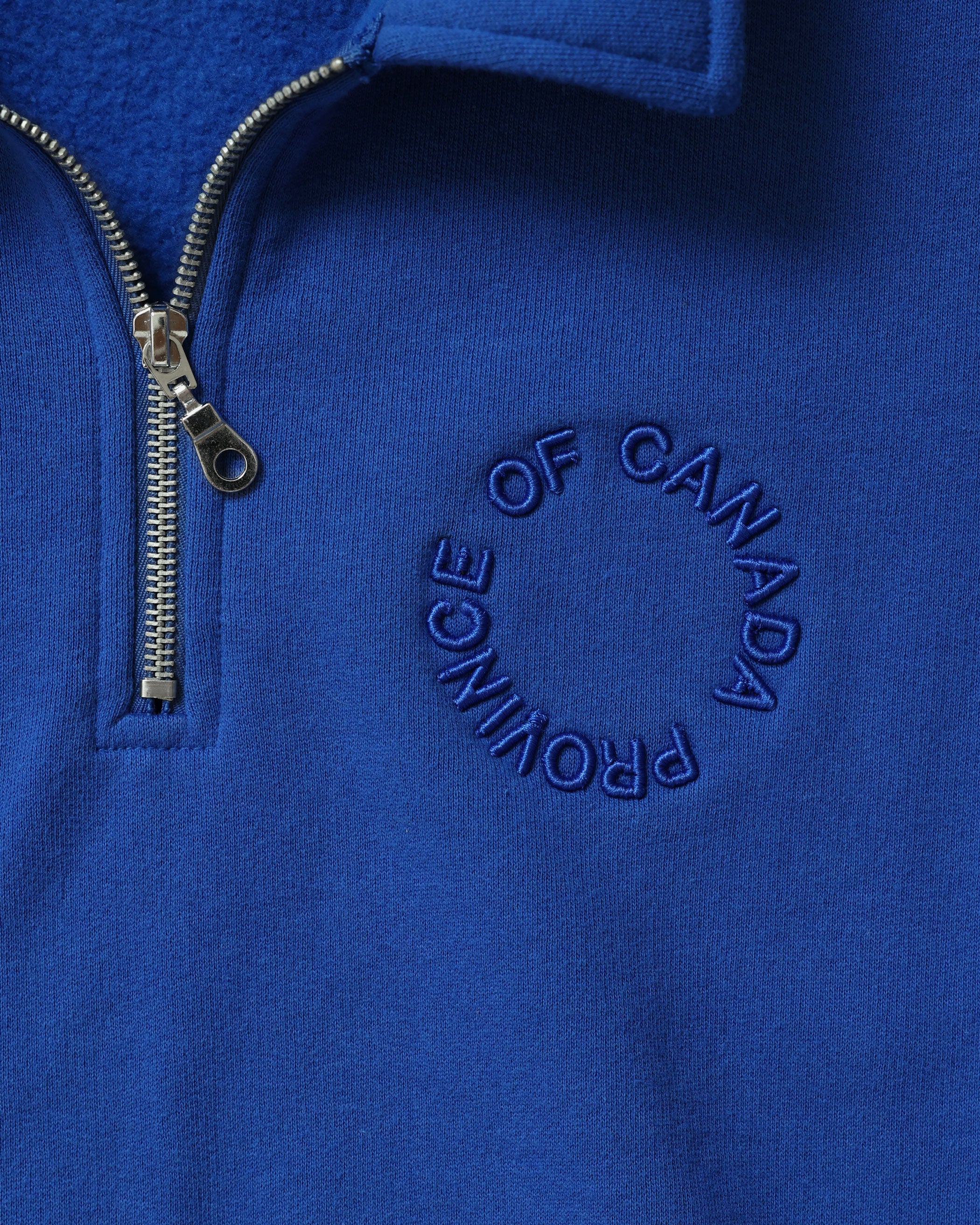 Half Zip Fleece Sweatshirt Royal - Unisex - Image 5