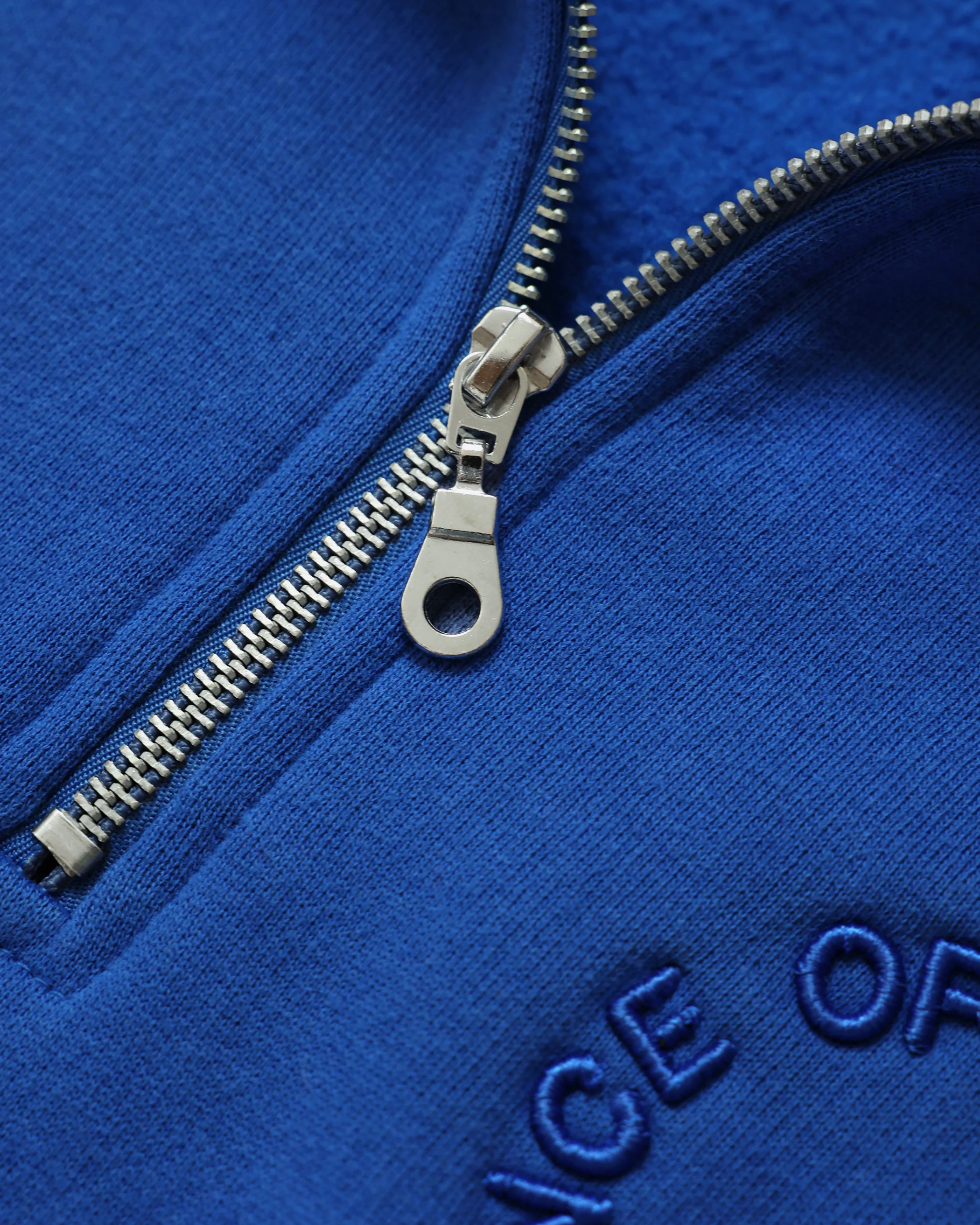 Half Zip Fleece Sweatshirt Royal - Unisex - Image 6