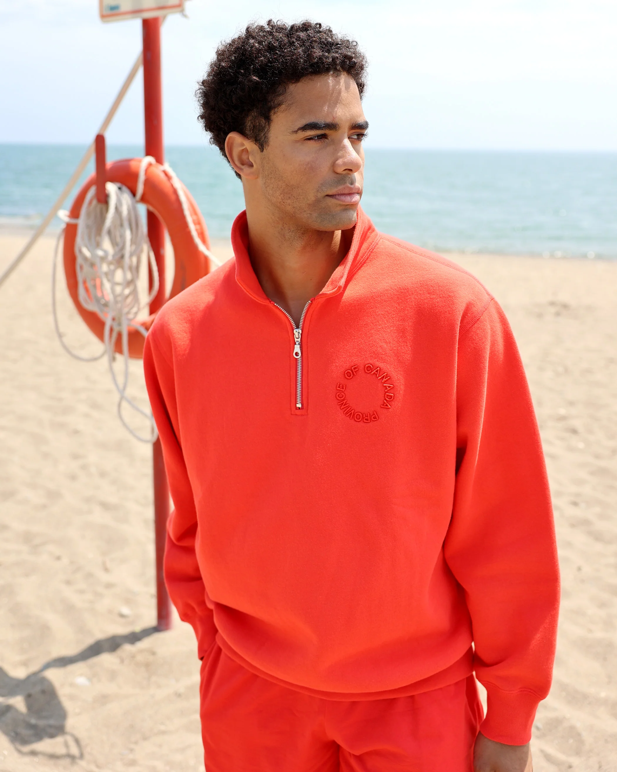 Half Zip Fleece Sweatshirt Tart - Unisex - Image 2
