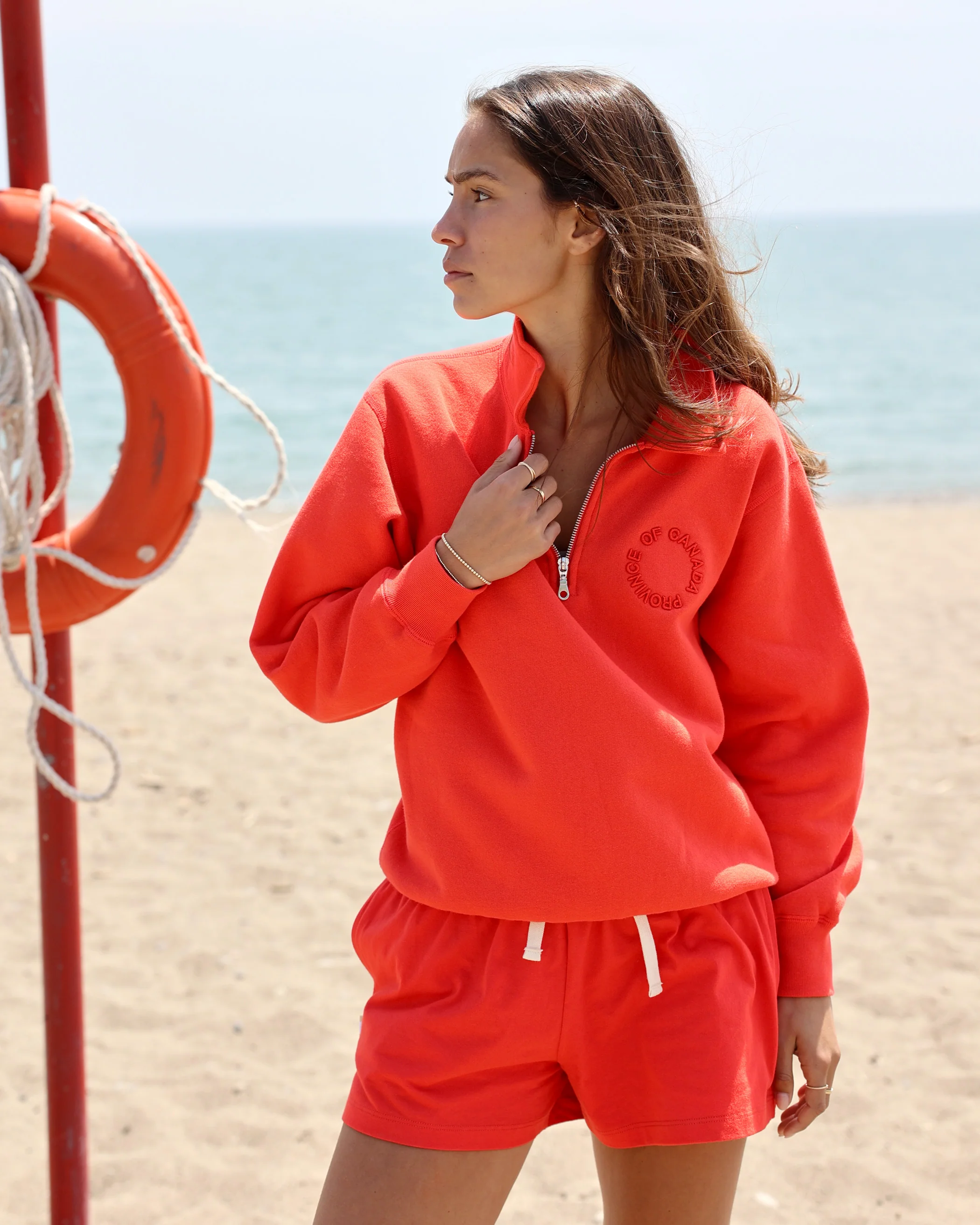 Half Zip Fleece Sweatshirt Tart - Unisex - Image 3