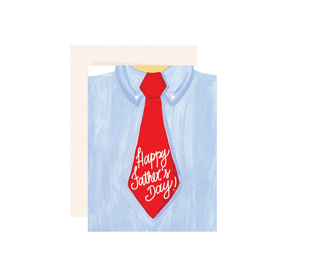 Happy Fathers Day Red Tie Greeting Card
