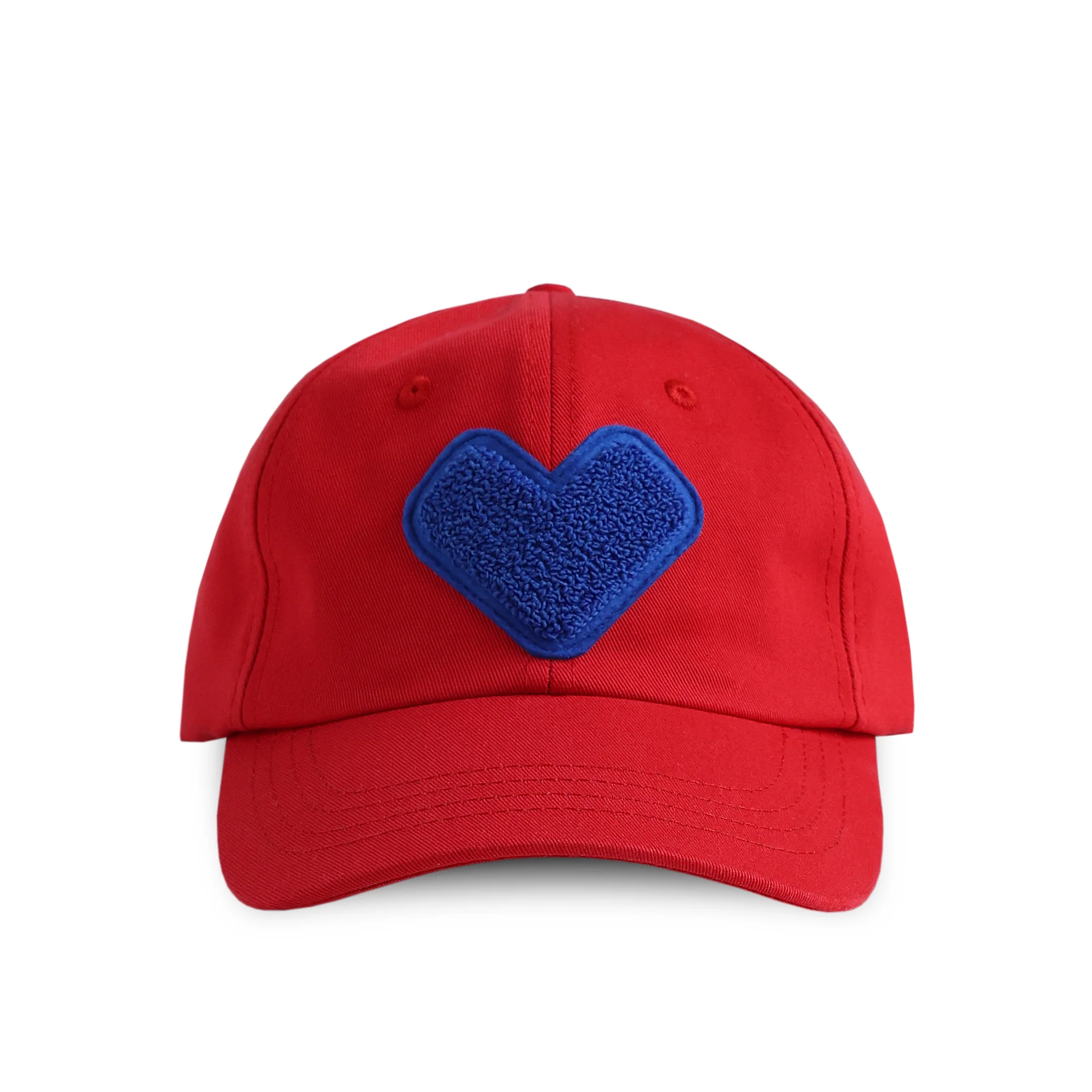 Heart Baseball Hat Red