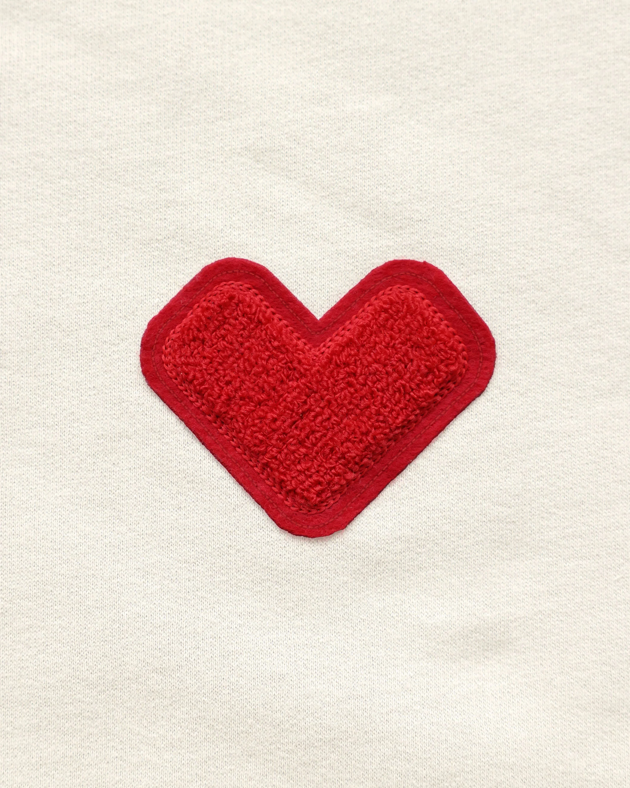 Heart Sweatshirt Cream - Unisex - Image 5