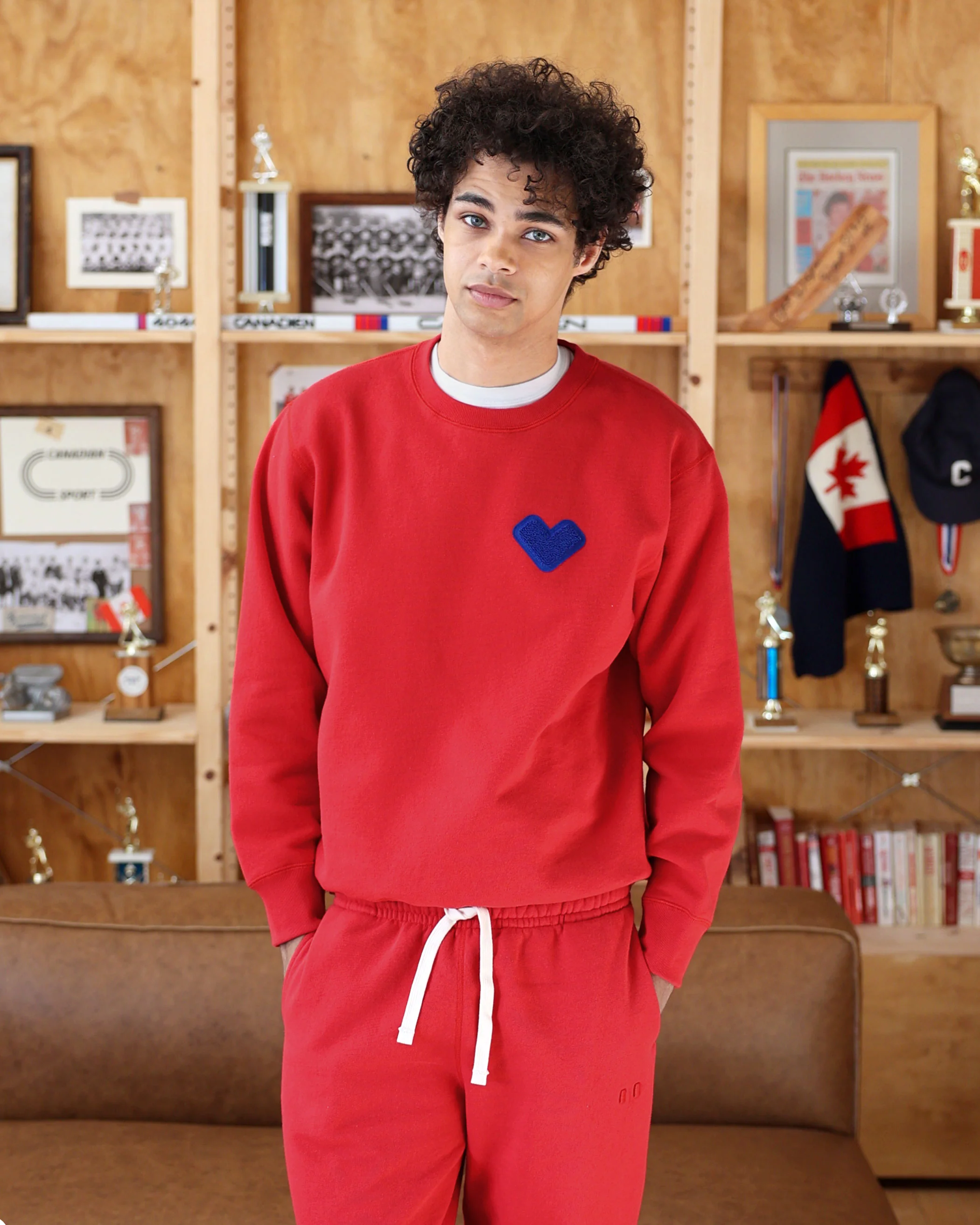 Heart Sweatshirt Red - Unisex - Image 3
