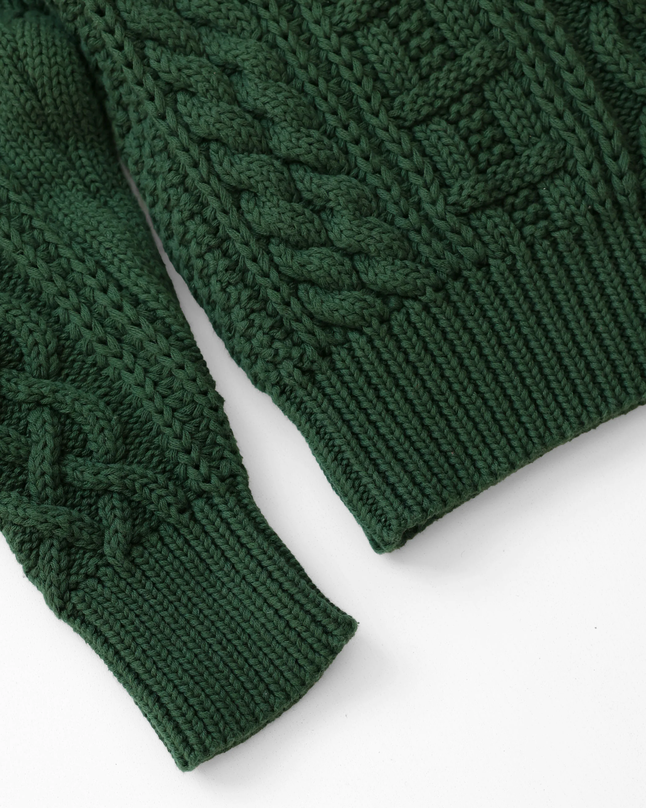 Ivy Cable Knit Sweater Forest - Unisex - Image 9
