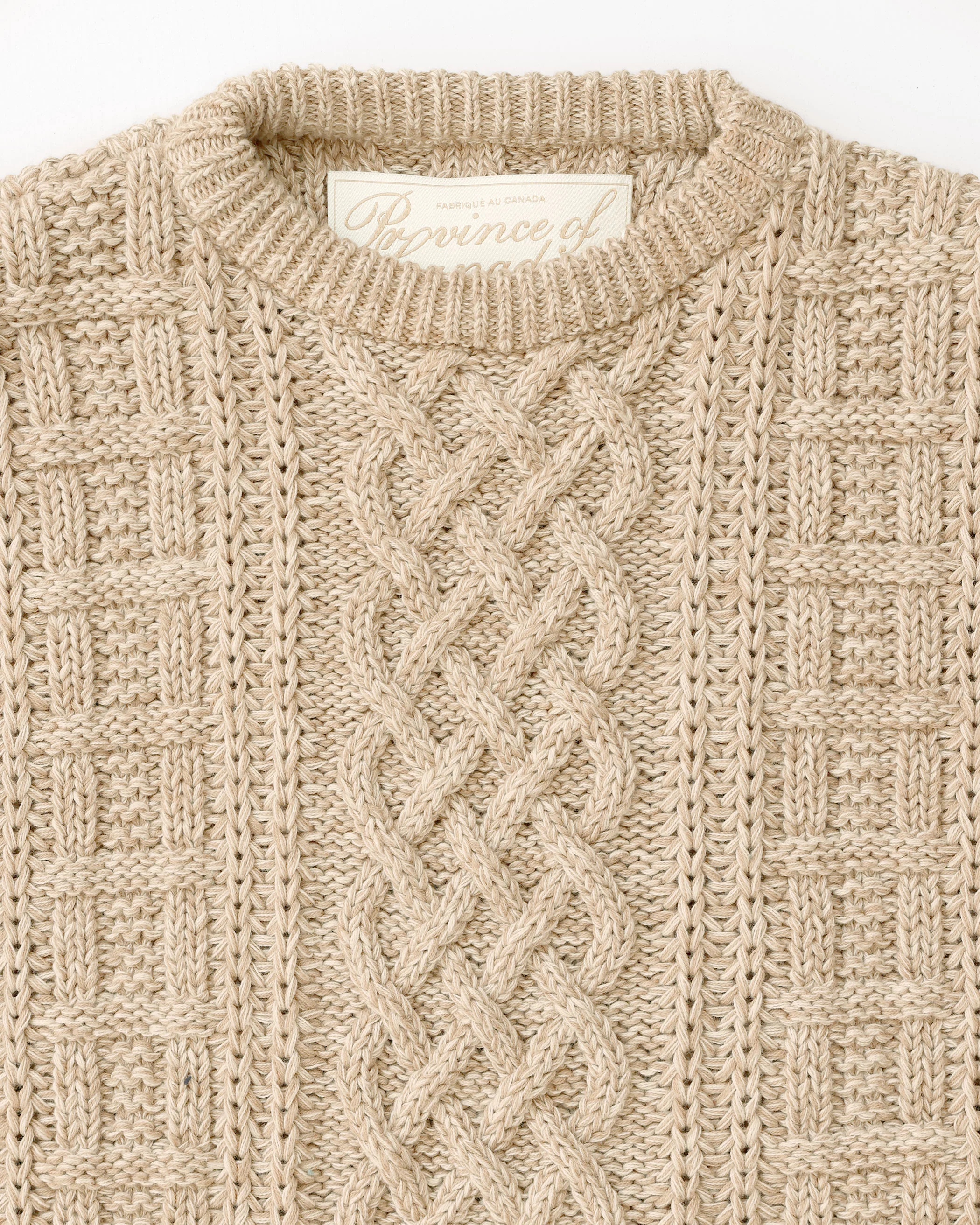 Ivy Cable Knit Sweater Heather Beige - Unisex - Image 5