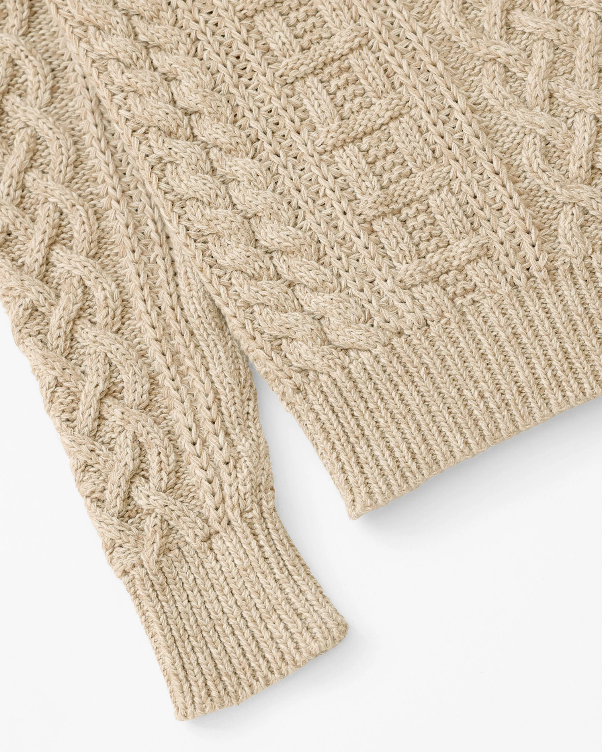 Ivy Cable Knit Sweater Heather Beige - Unisex - Image 6