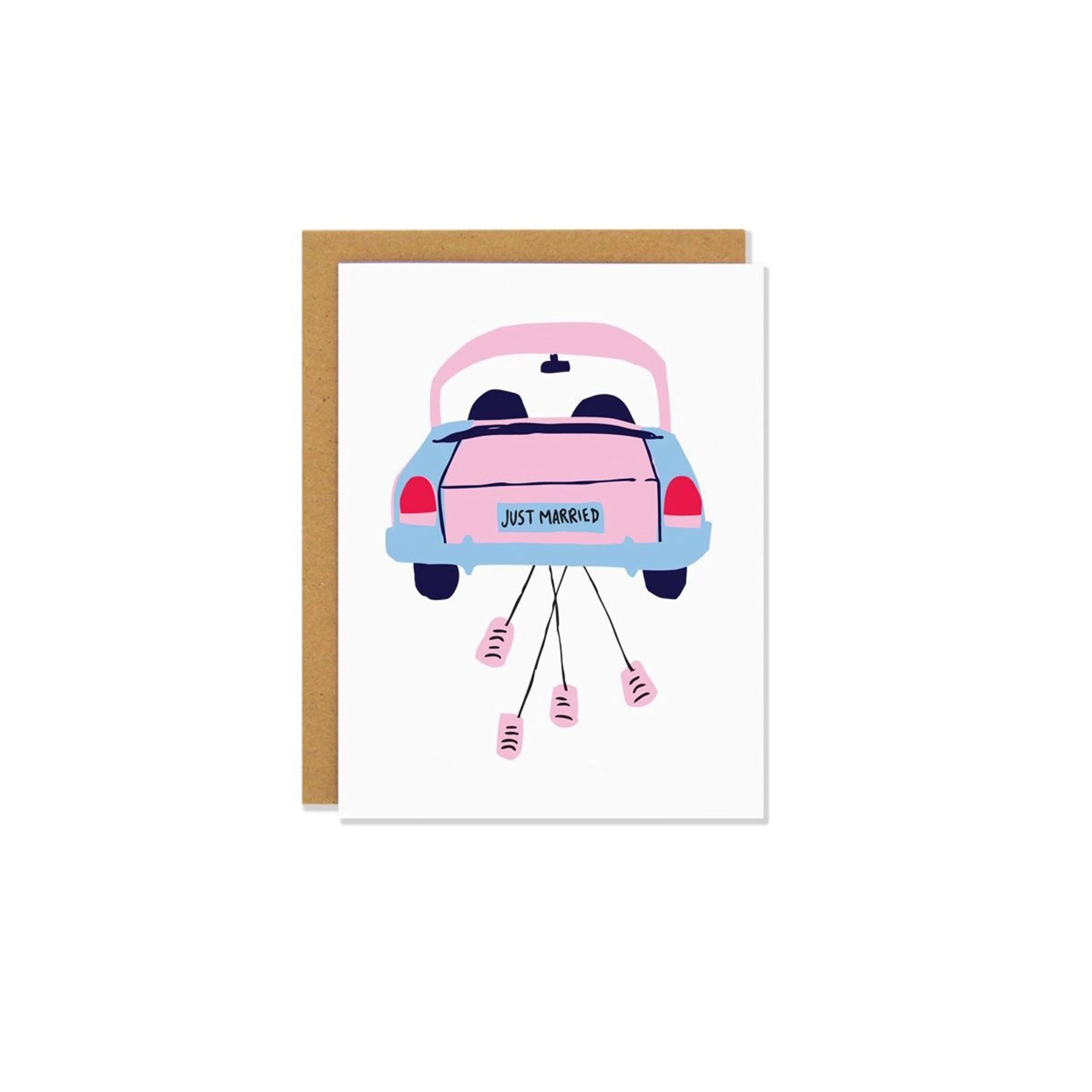 Just Married Greeting Card