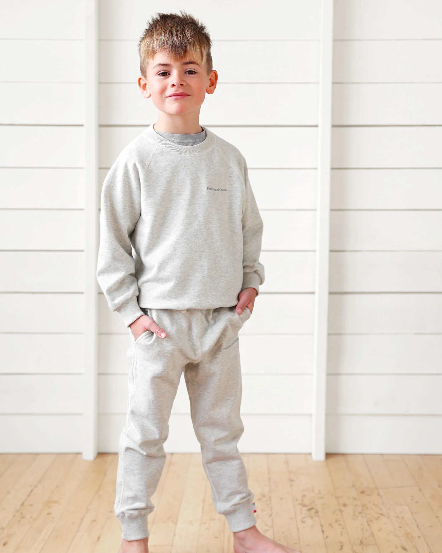 Kids French Terry Sweatpant Eggshell - Unisex - Image 3