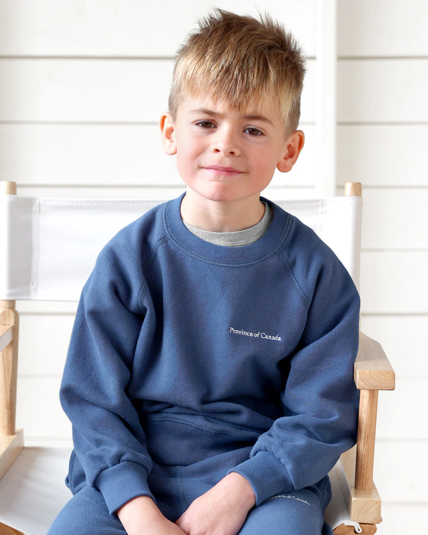 Kids French Terry Sweatshirt French Blue - Unisex - Image 2
