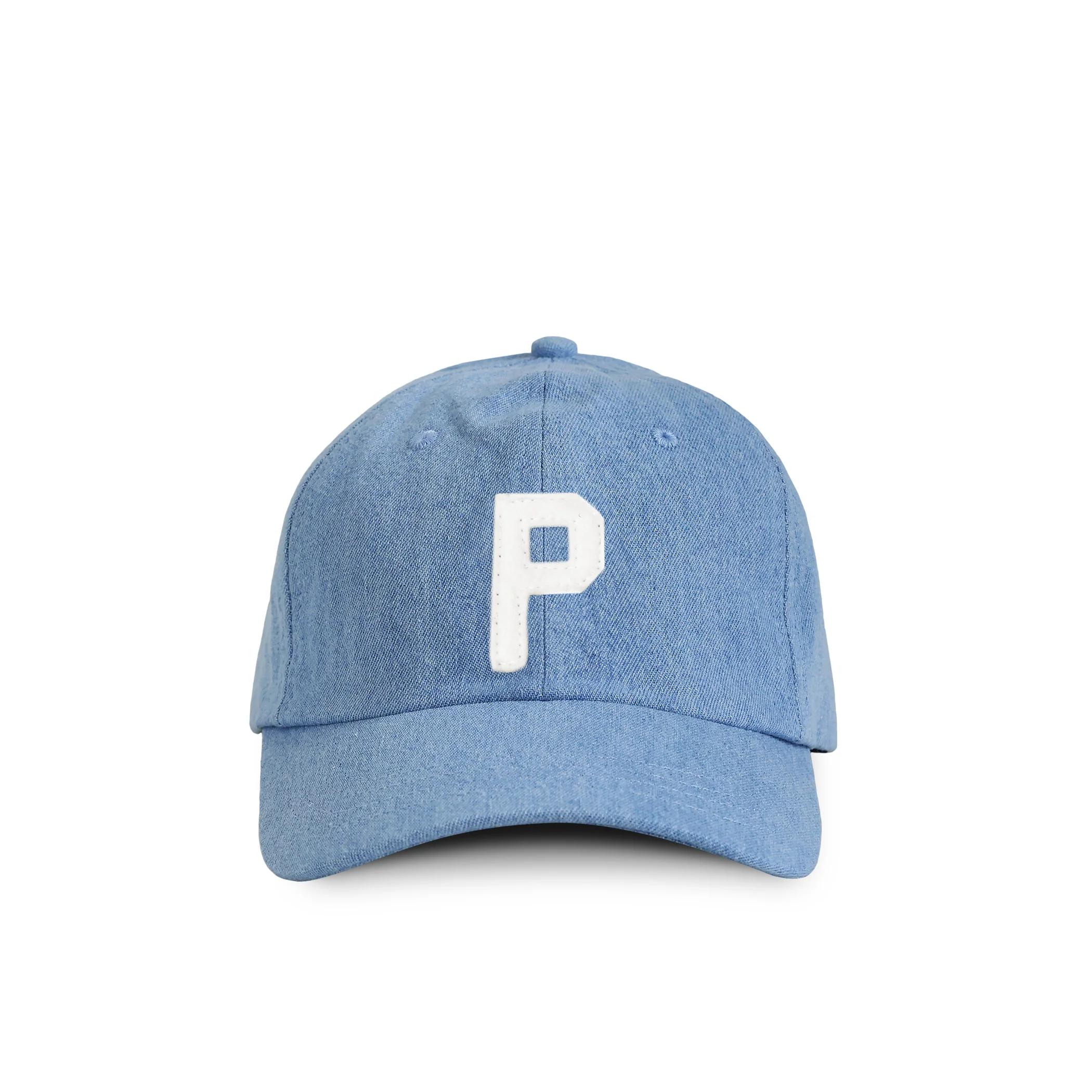 Kids Letter P Baseball Hat Denim