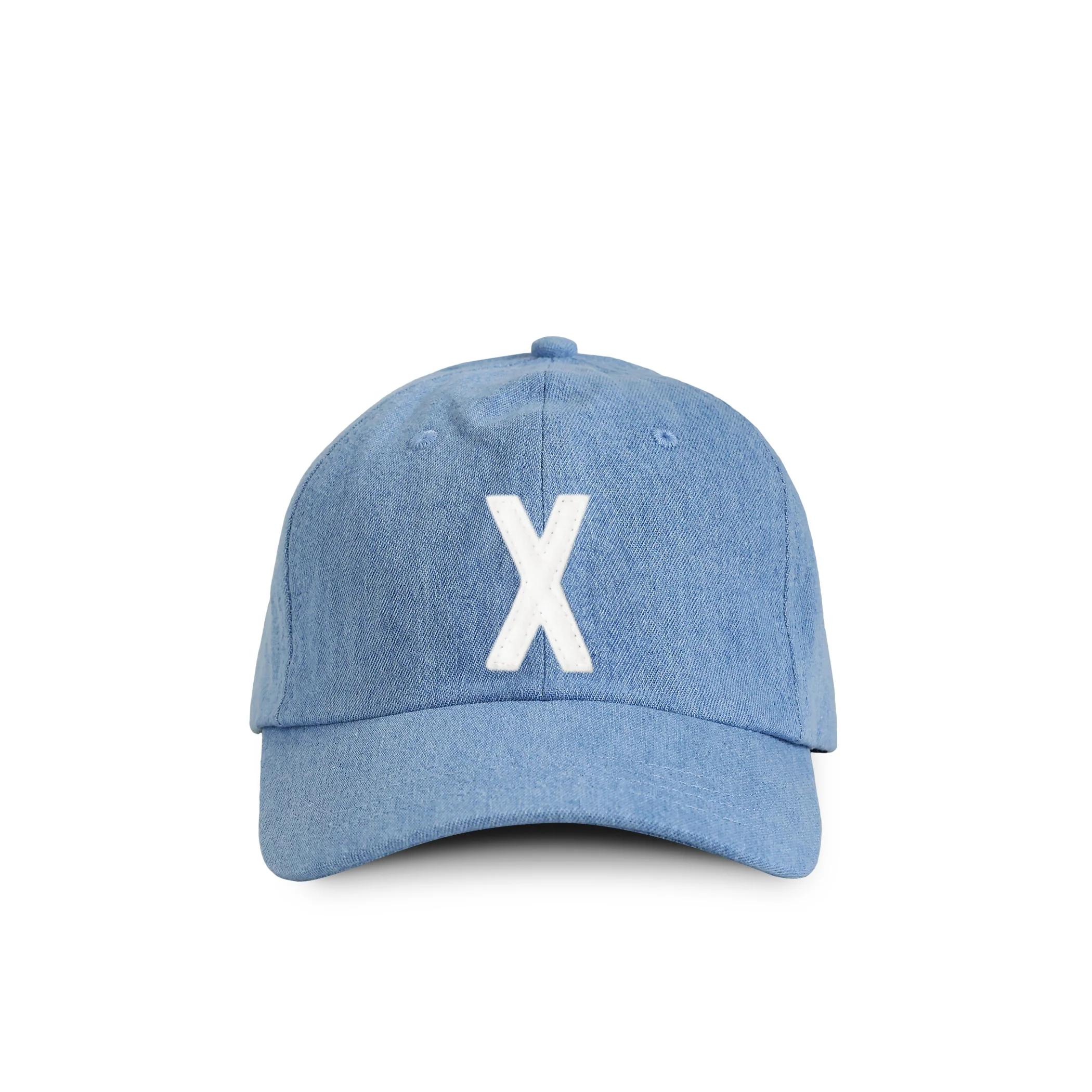 Kids Letter X Baseball Hat Denim