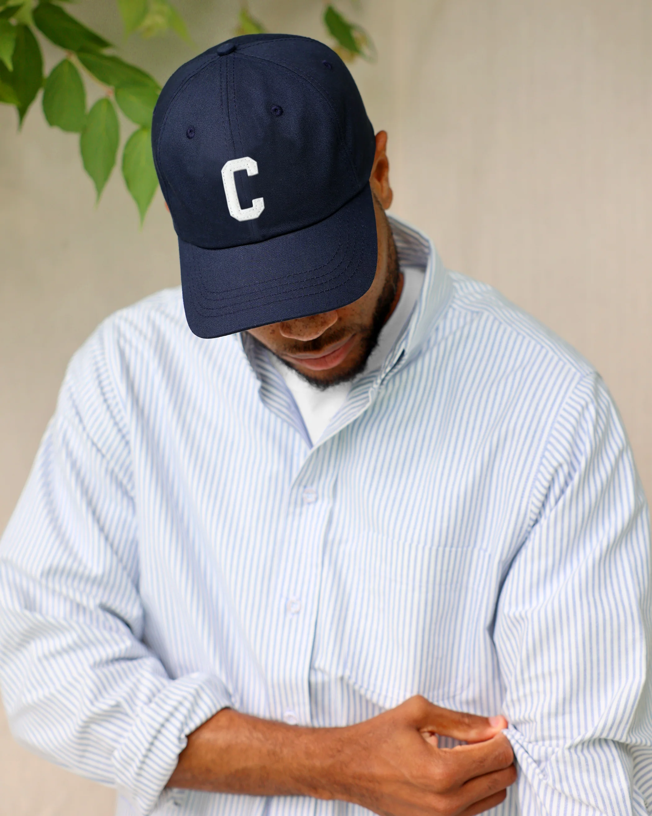 Letter C Baseball Hat Navy - Image 2