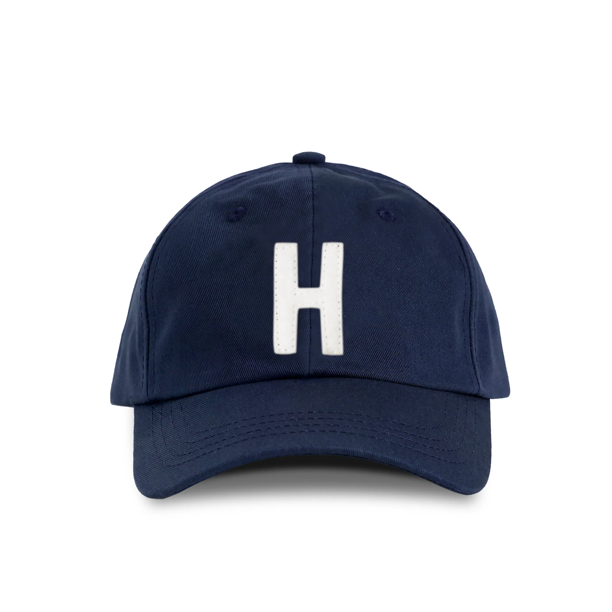 Letter H Baseball Hat Navy