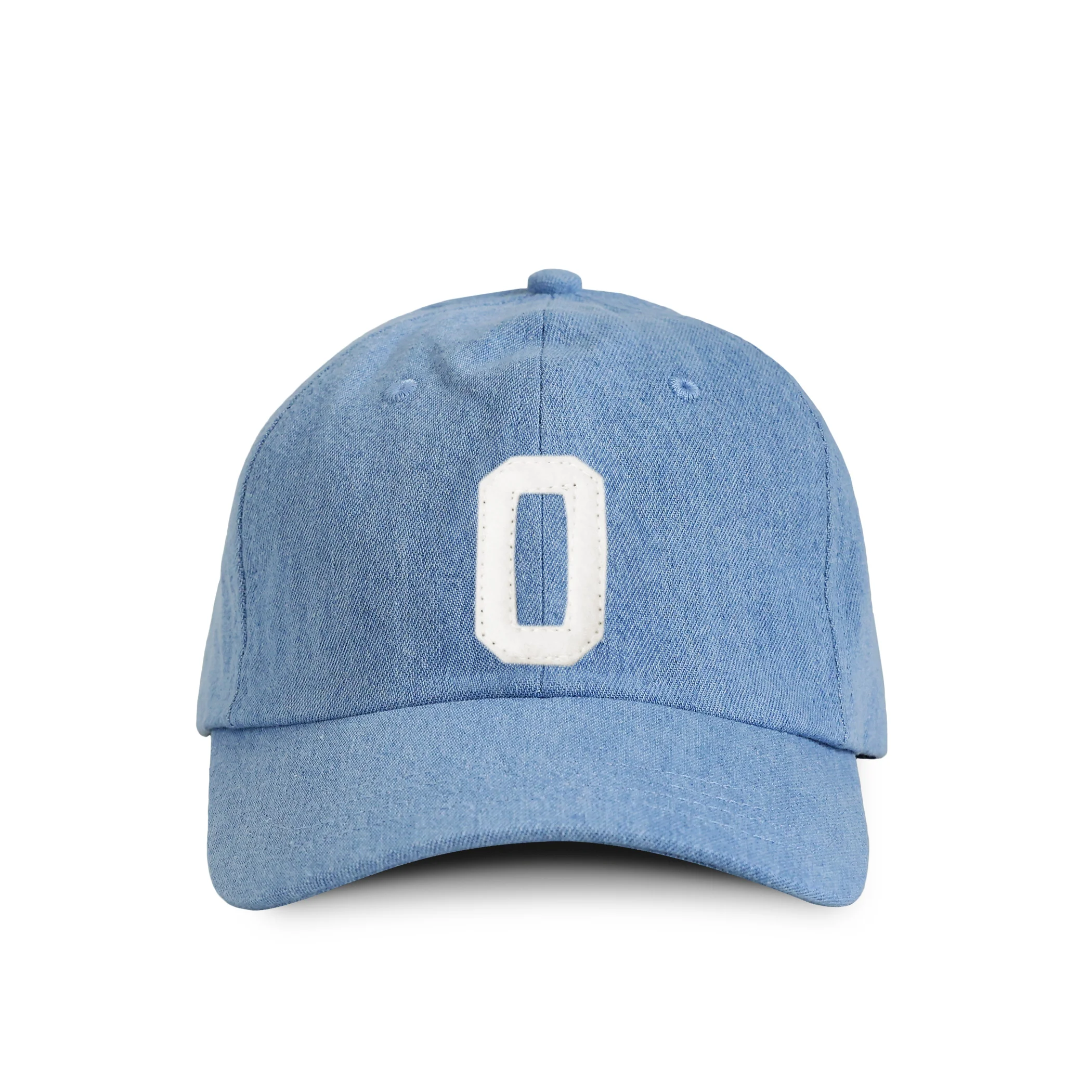 Letter O Baseball Hat Denim