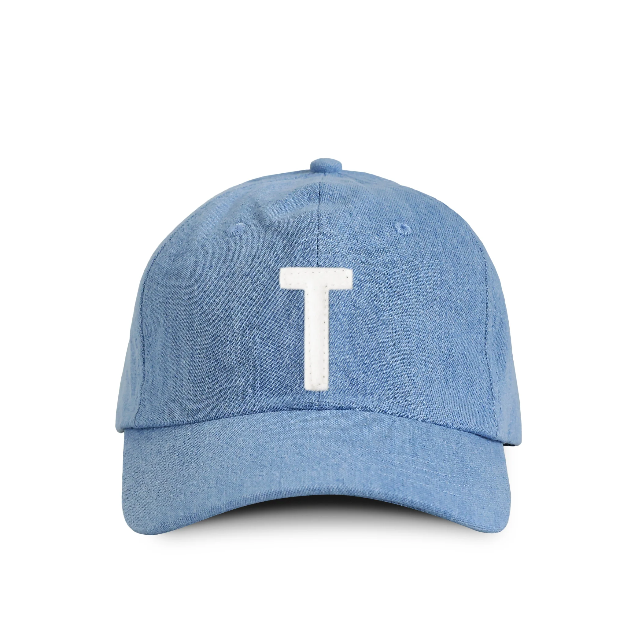 Letter T Baseball Hat Denim