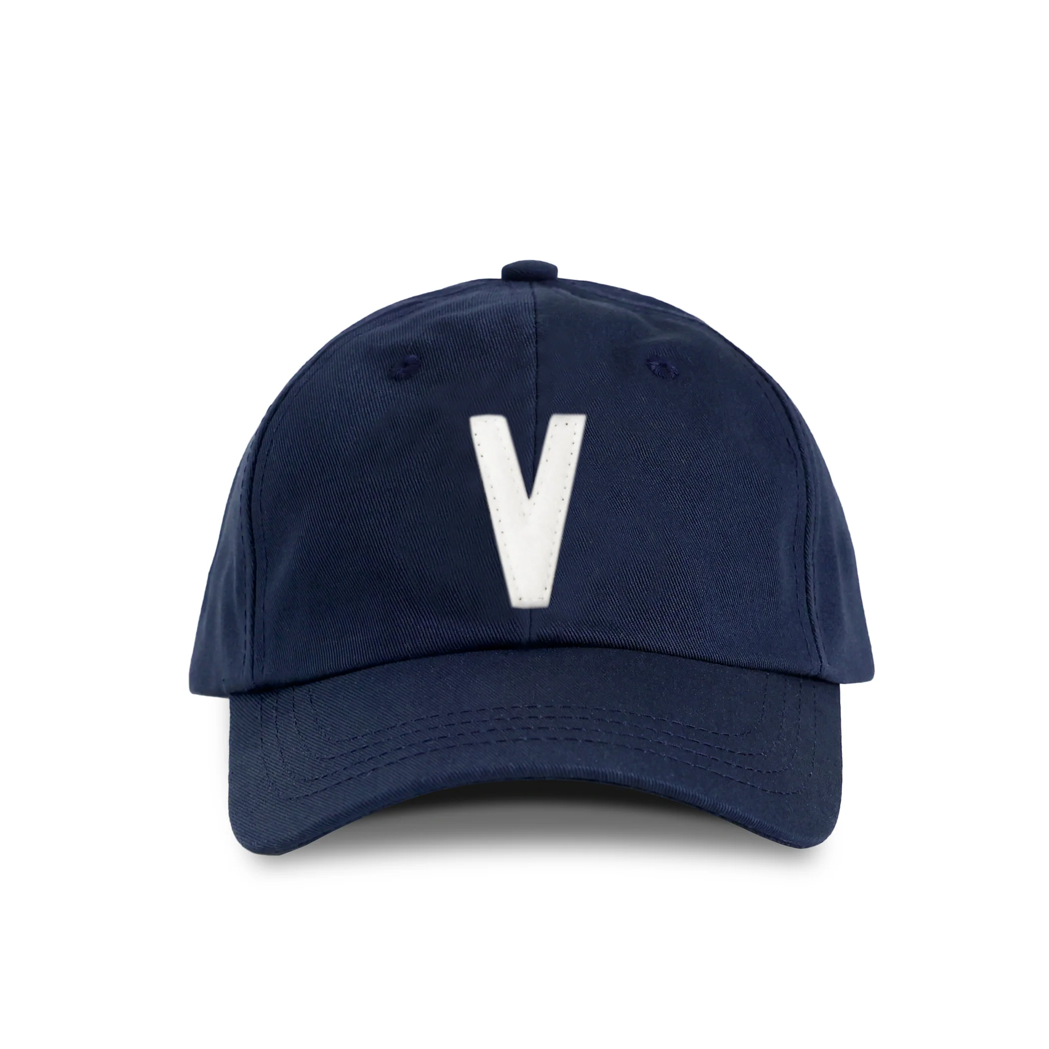 Letter V Baseball Hat Navy