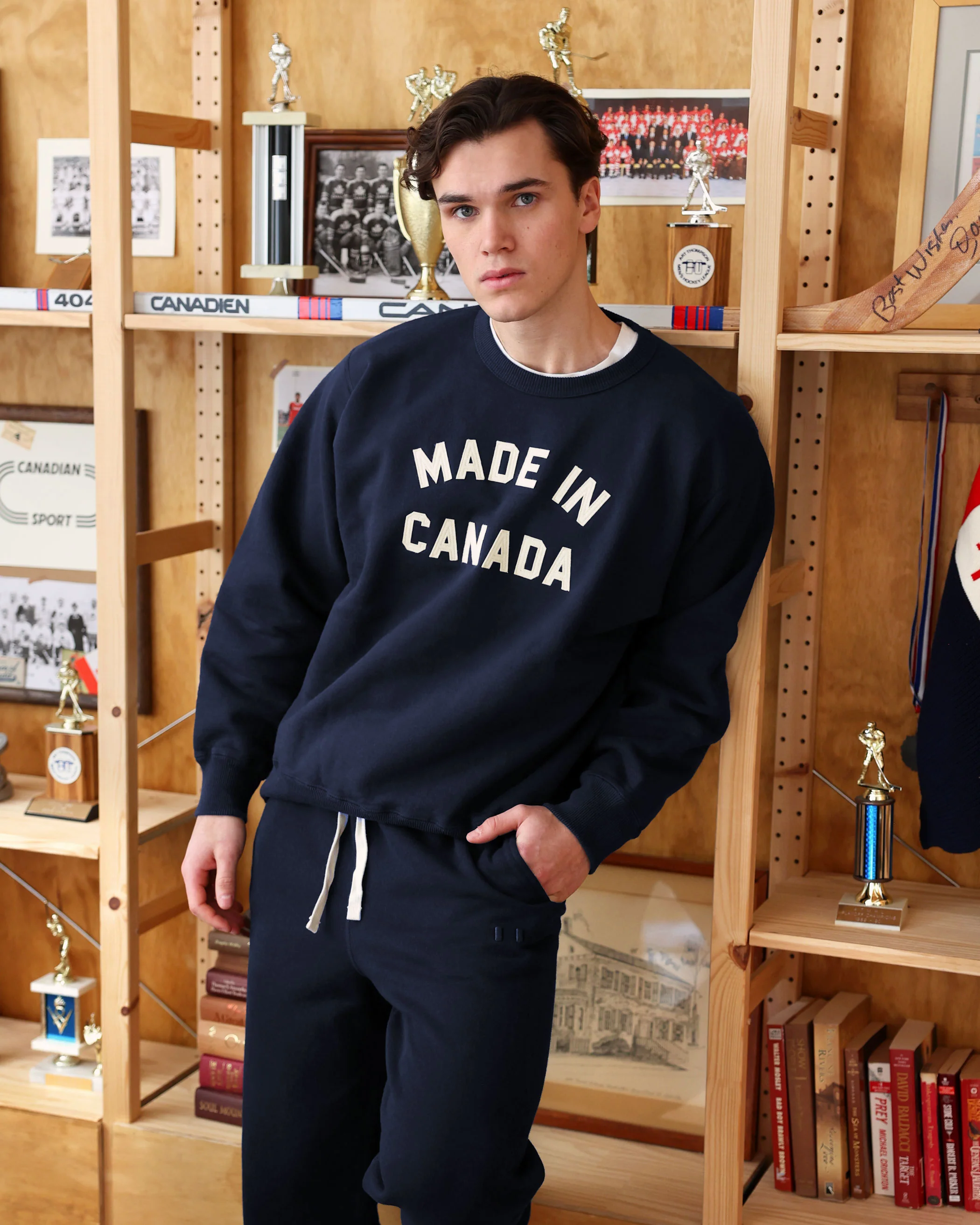 Made in Canada Sweatshirt Navy - Unisex - Image 2