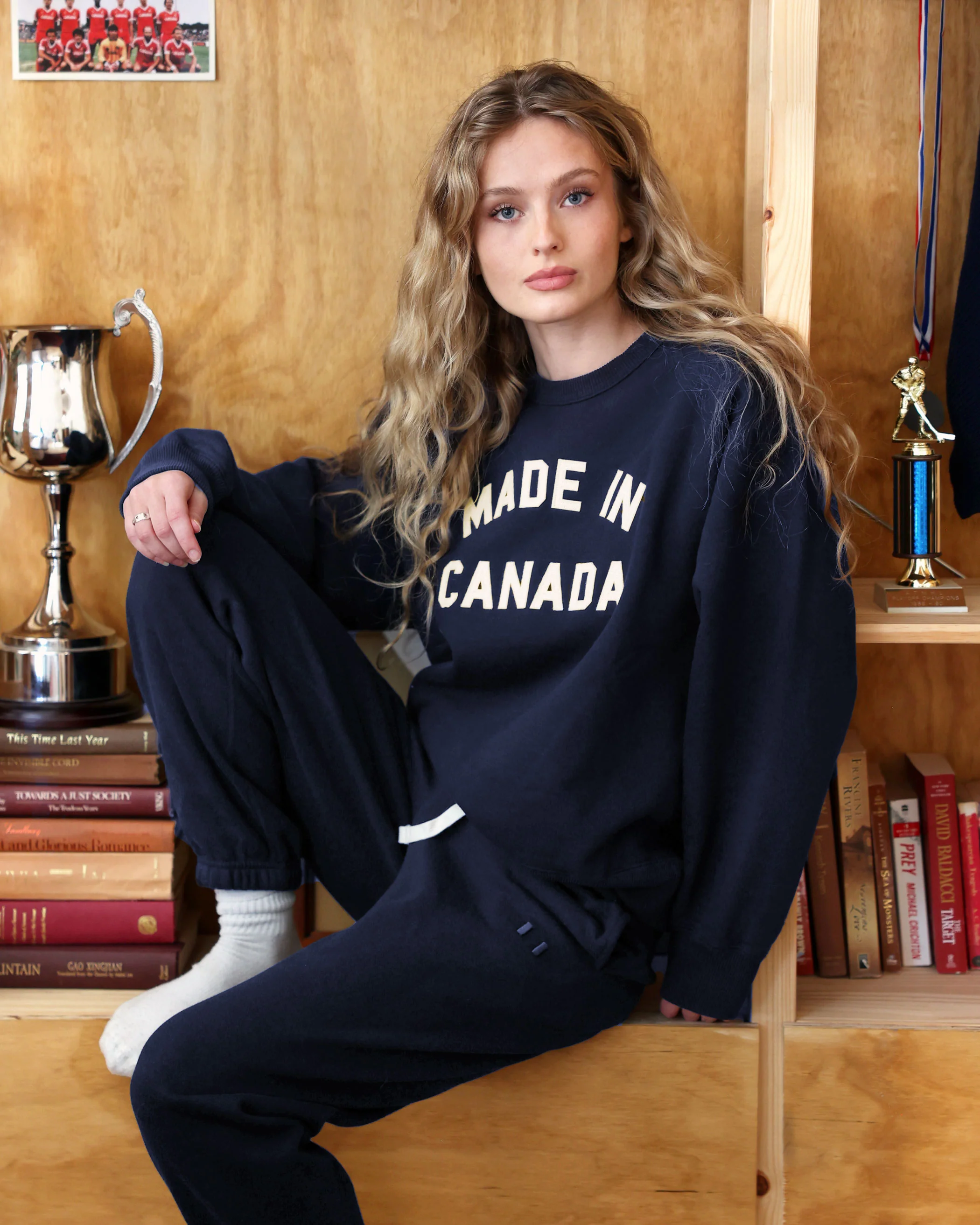 Made in Canada Sweatshirt Navy - Unisex - Image 3