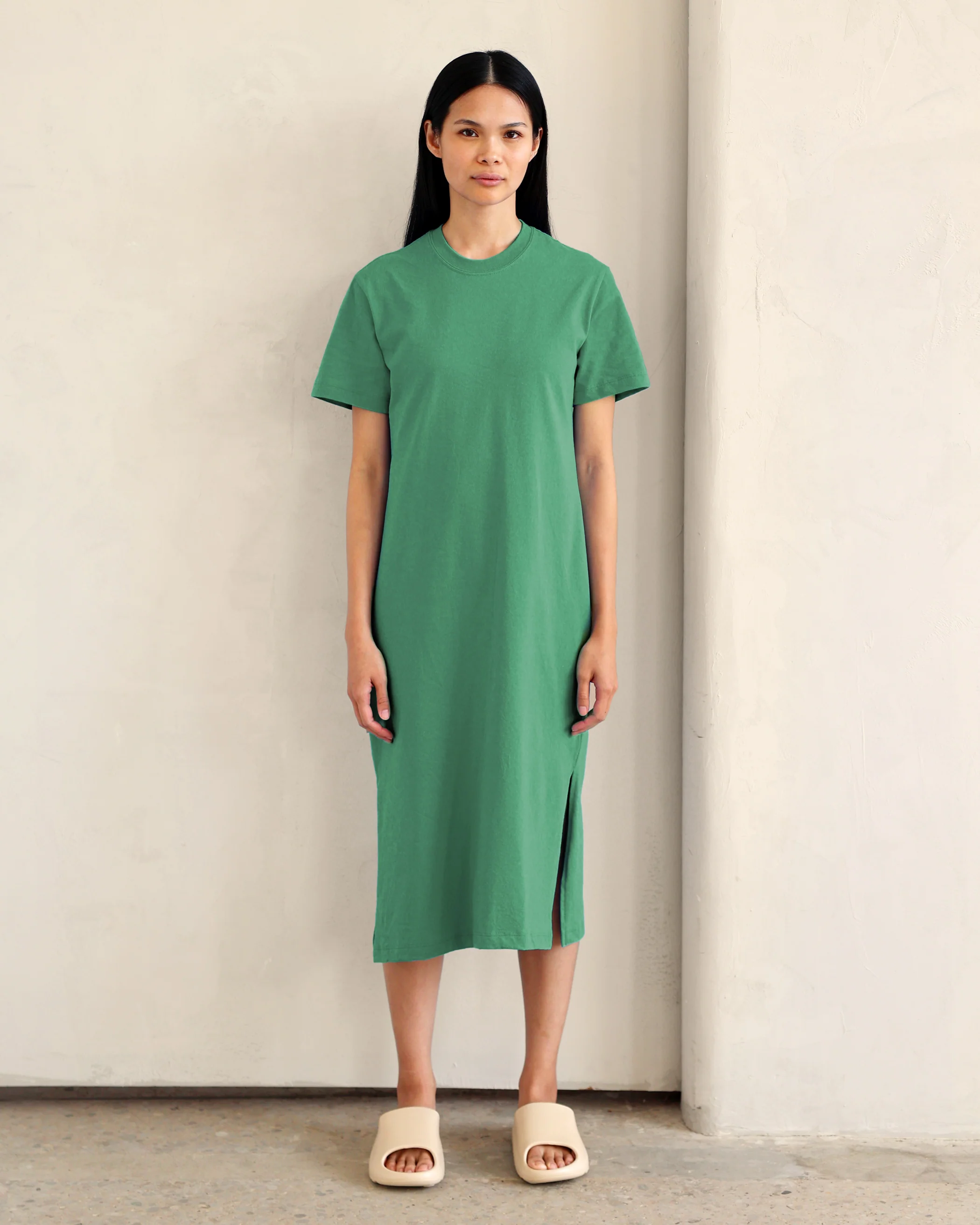 Midi T-Shirt Dress Green - Image 2