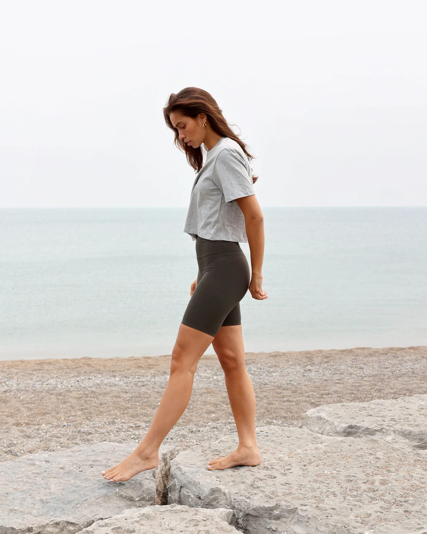 Monday Crop Top Heather Grey - Image 8