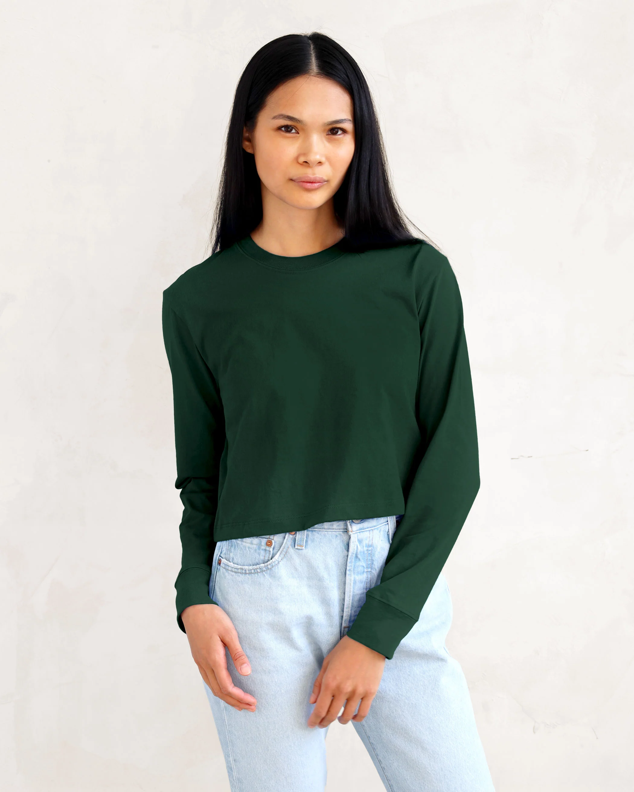 Monday Long Sleeve Crop Top Forest - Image 8