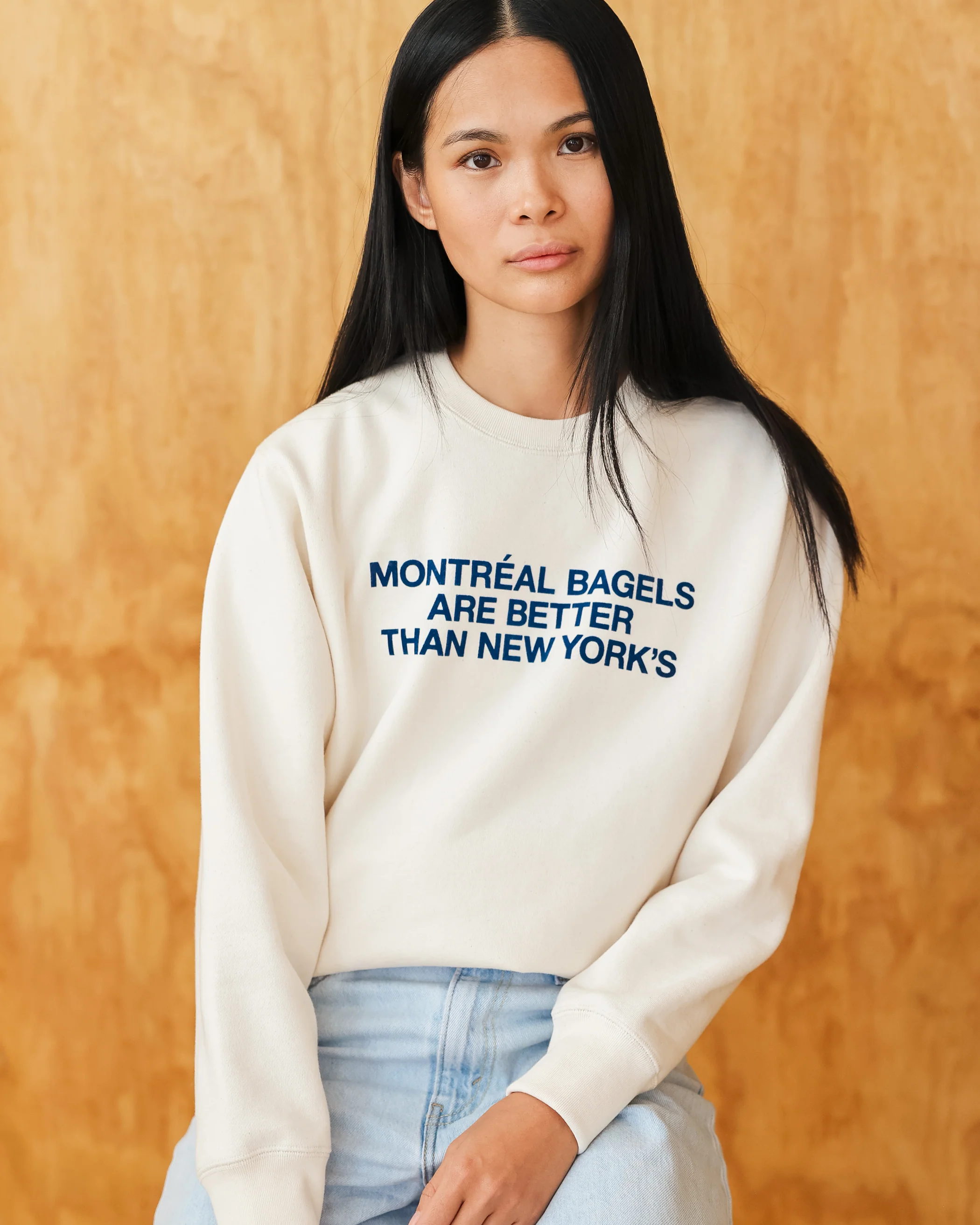 Montreal Bagels Sweatshirt Cream - Unisex - Image 2