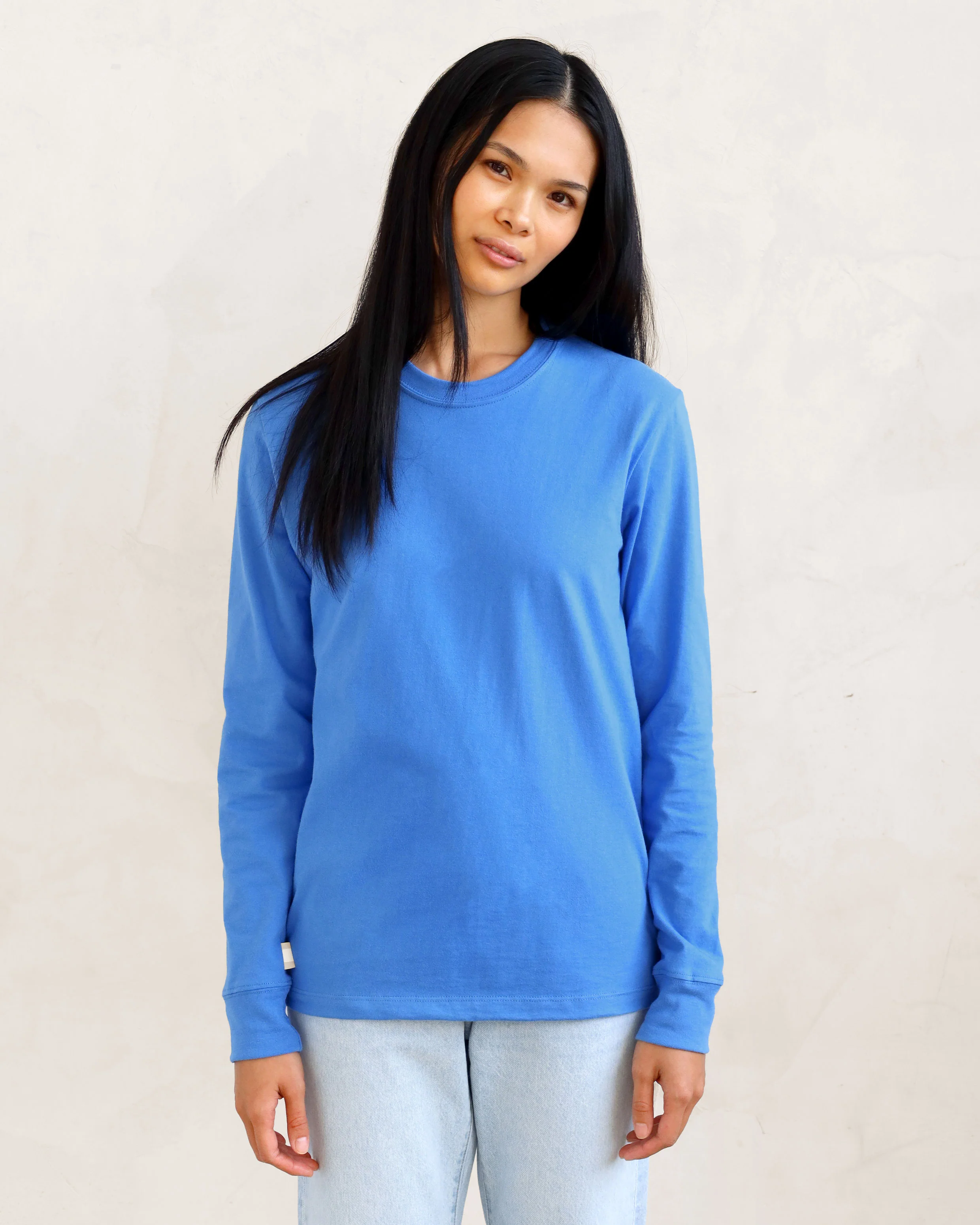 Monday Long Sleeve Tee Super Blue - Unisex - Image 10