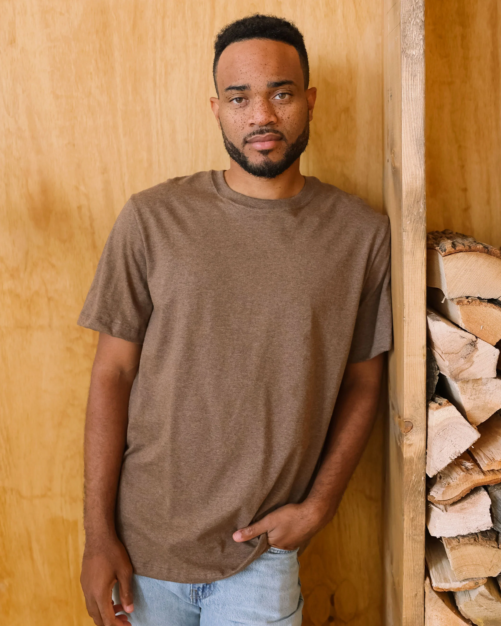 Monday Tee Heather Brown - Unisex - Image 2