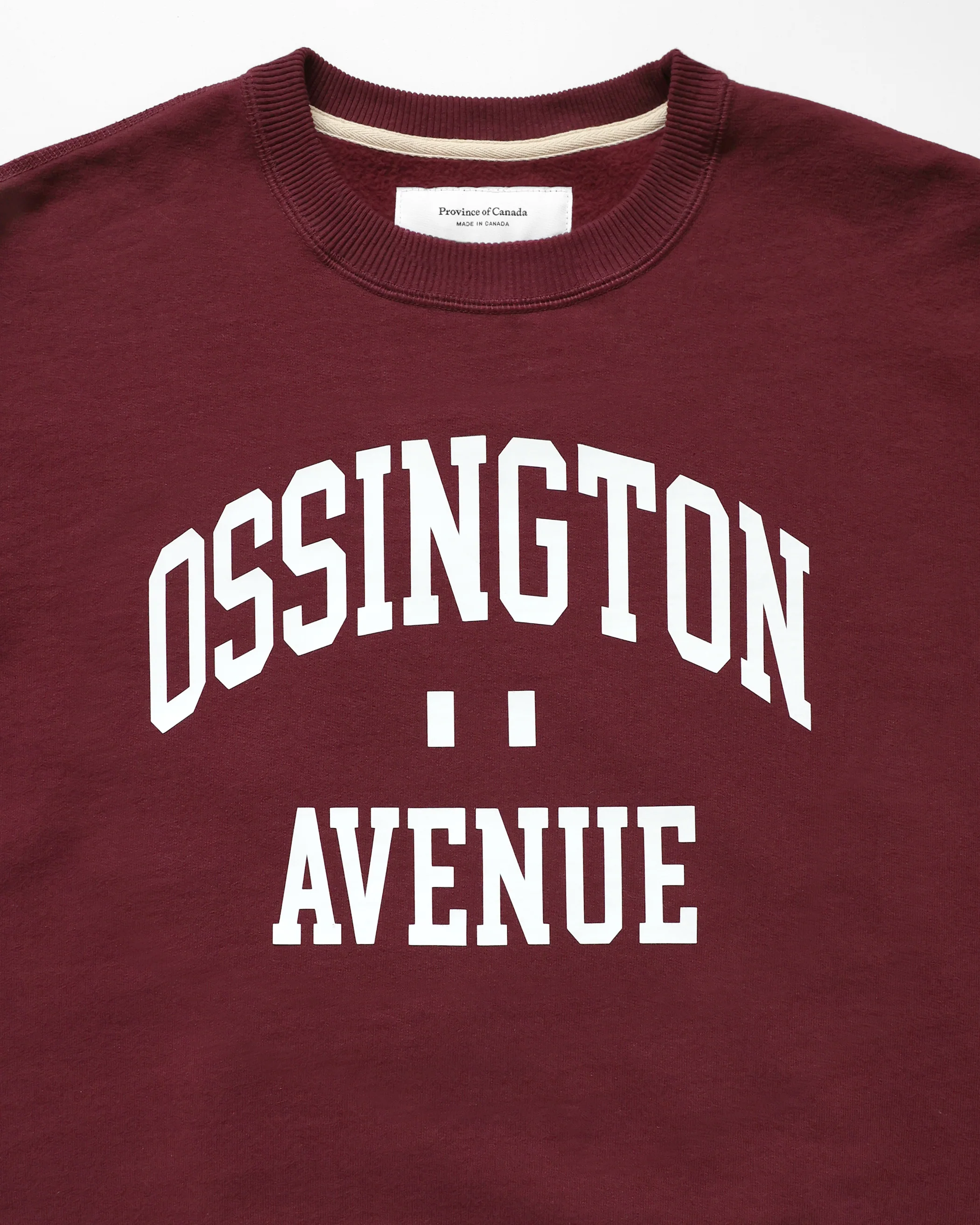 Ossington Fleece Sweatshirt Dark Burgundy - Unisex - Image 4