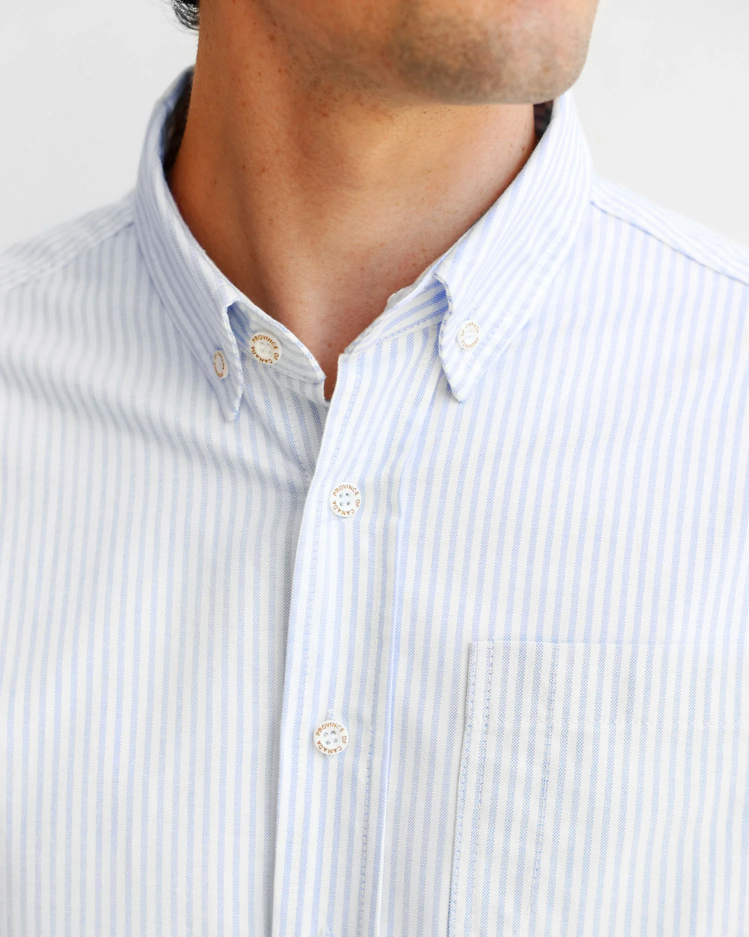 Oxford Stripe Shirt Blue - Unisex - Image 10