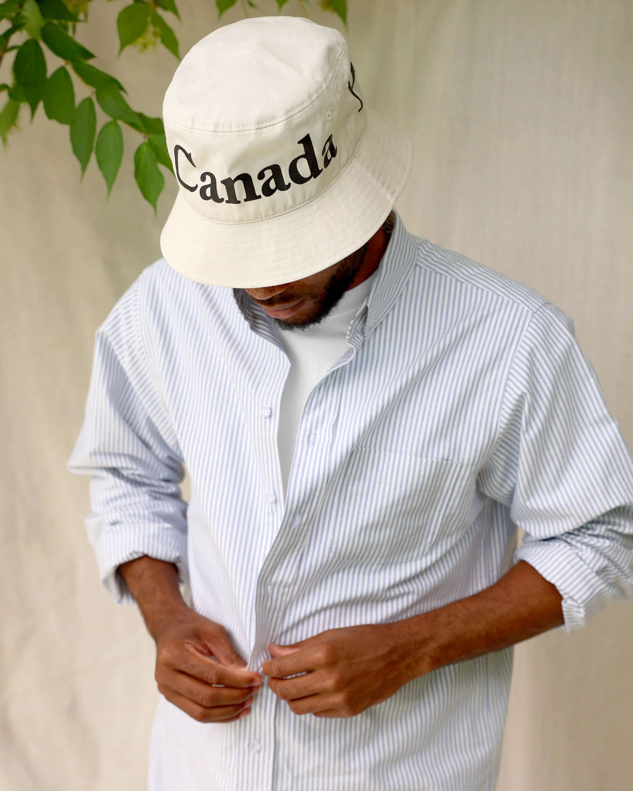 Oxford Stripe Shirt Navy - Unisex - Image 4