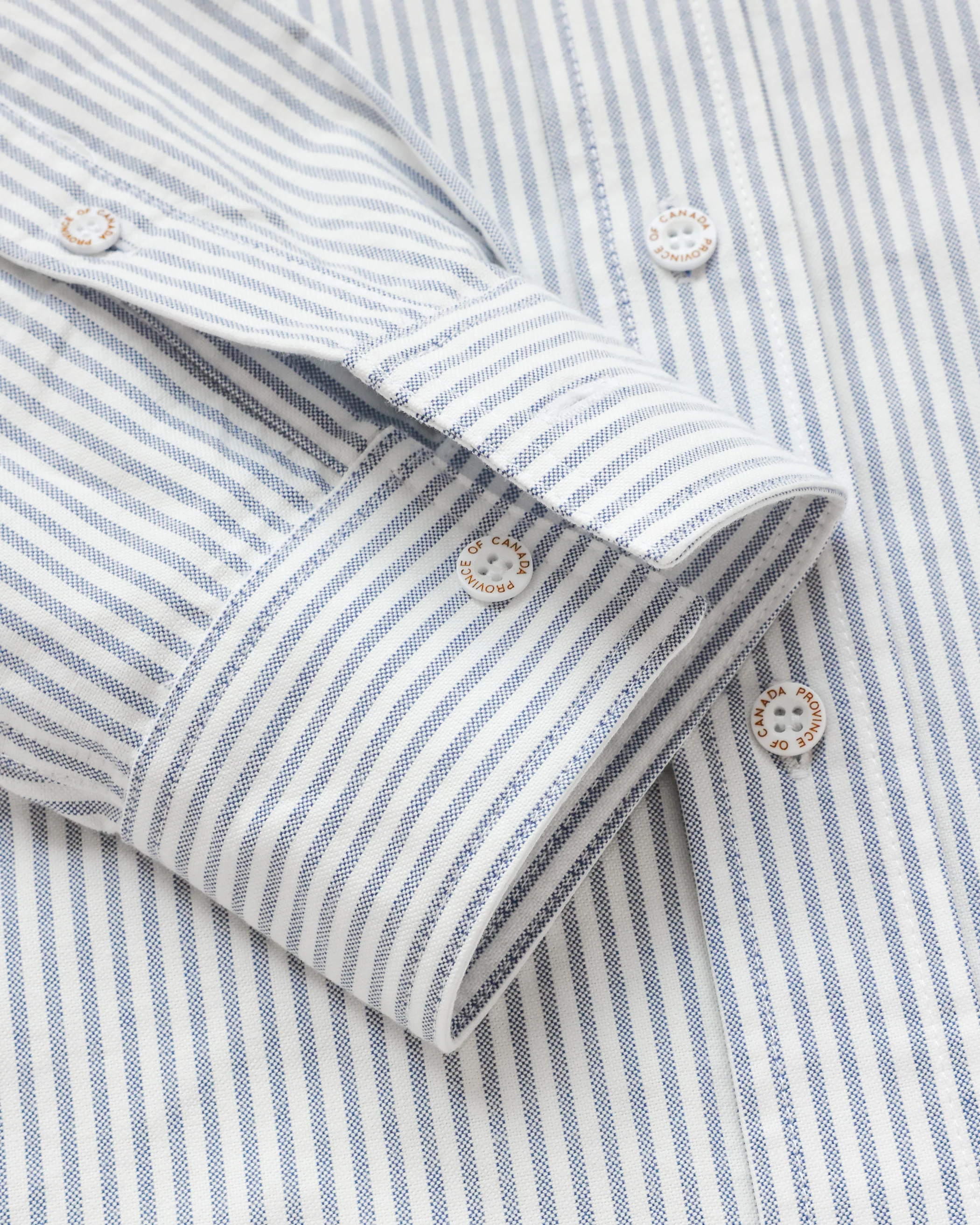 Oxford Stripe Shirt Navy - Unisex - Image 6
