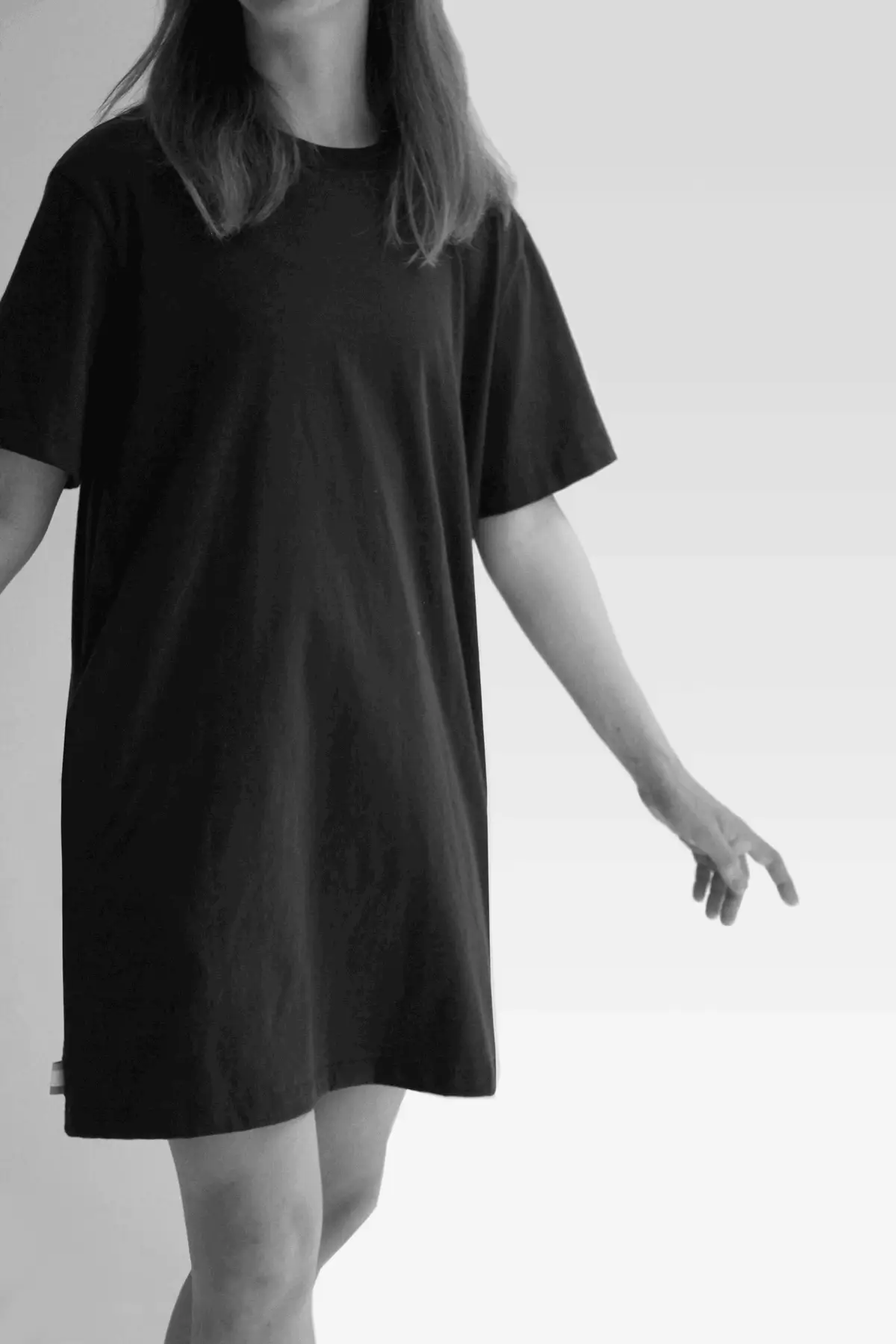 Pocket T-Shirt Dress Black - Image 12