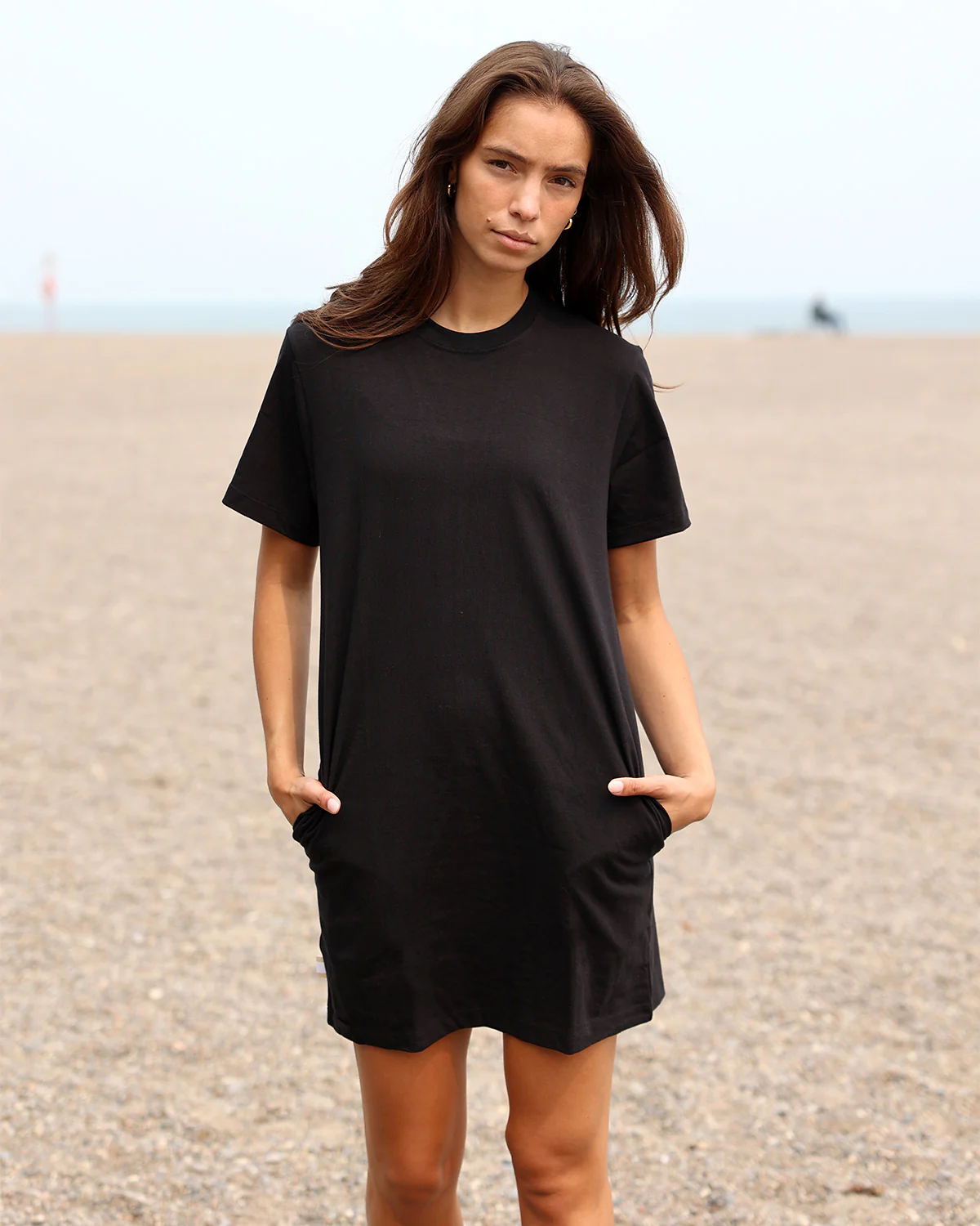 Pocket T-Shirt Dress Black - Image 2