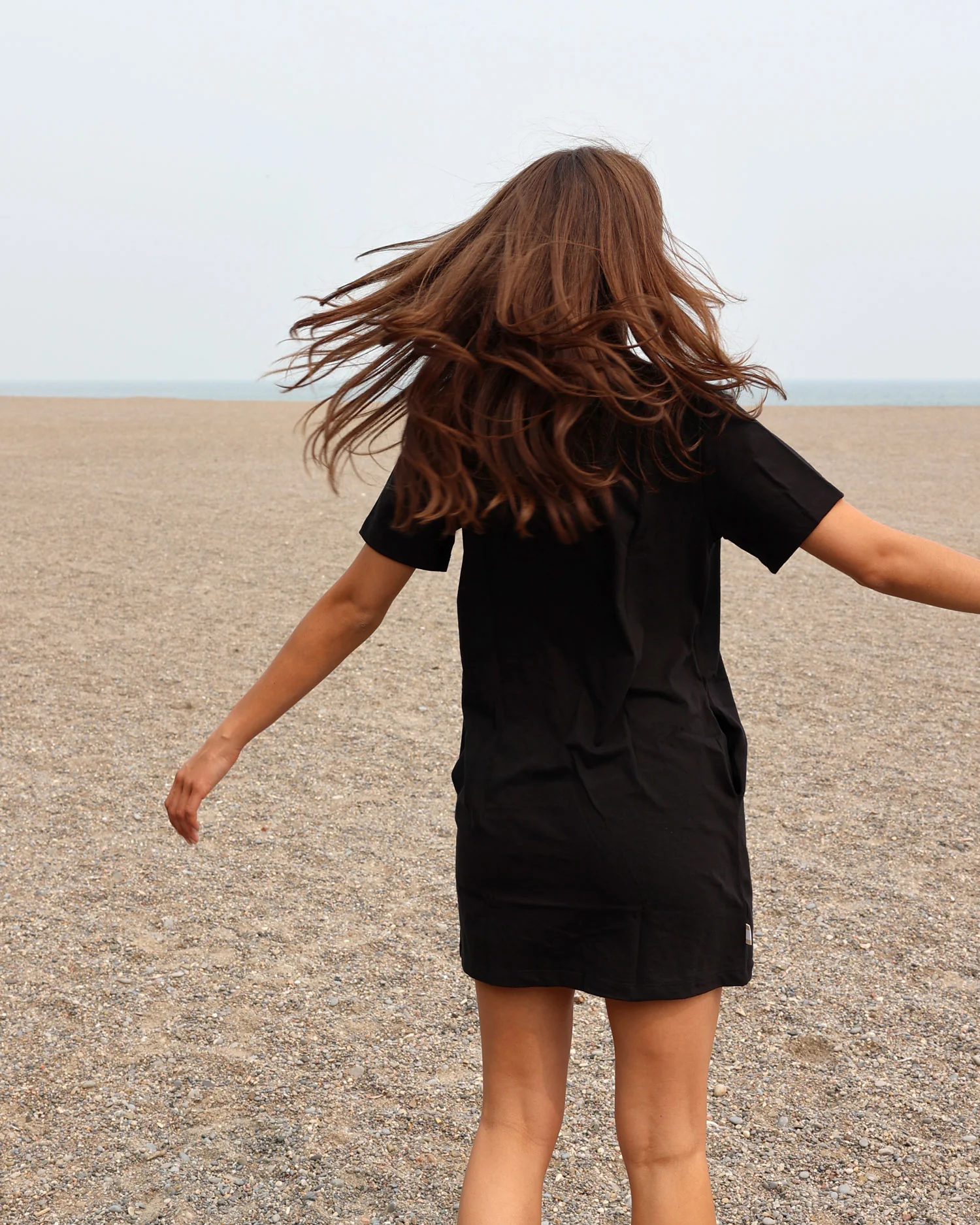 Pocket T-Shirt Dress Black - Image 3