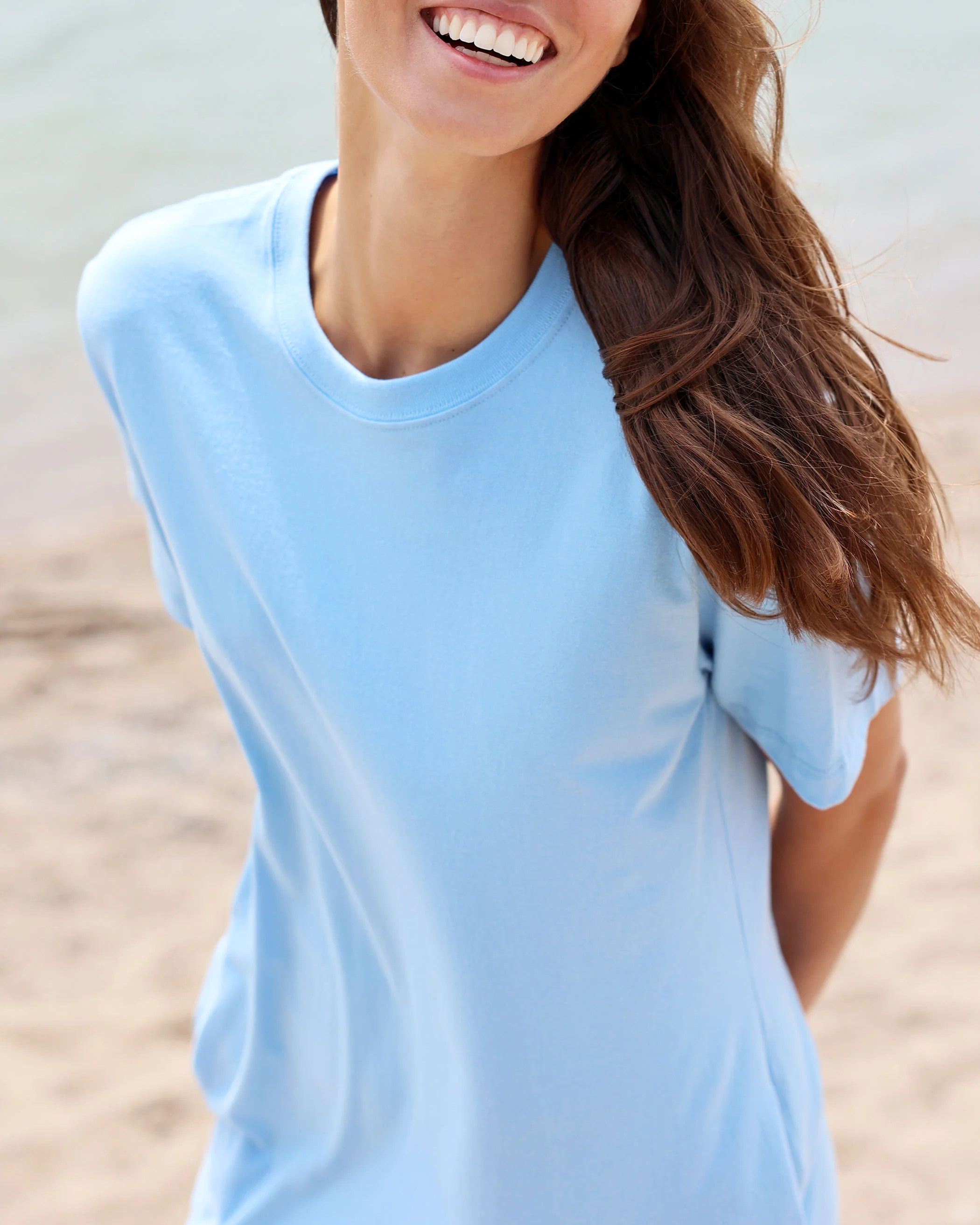 Pocket T-Shirt Dress Sky Blue - Image 3