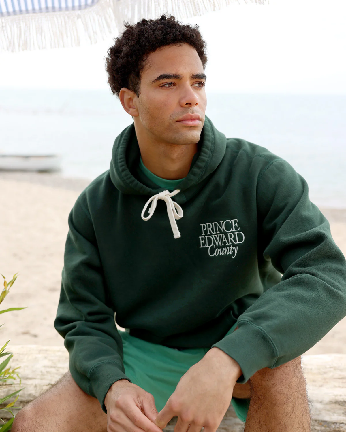 Prince Edward County Fleece Hoodie Forest - Unisex - Image 2