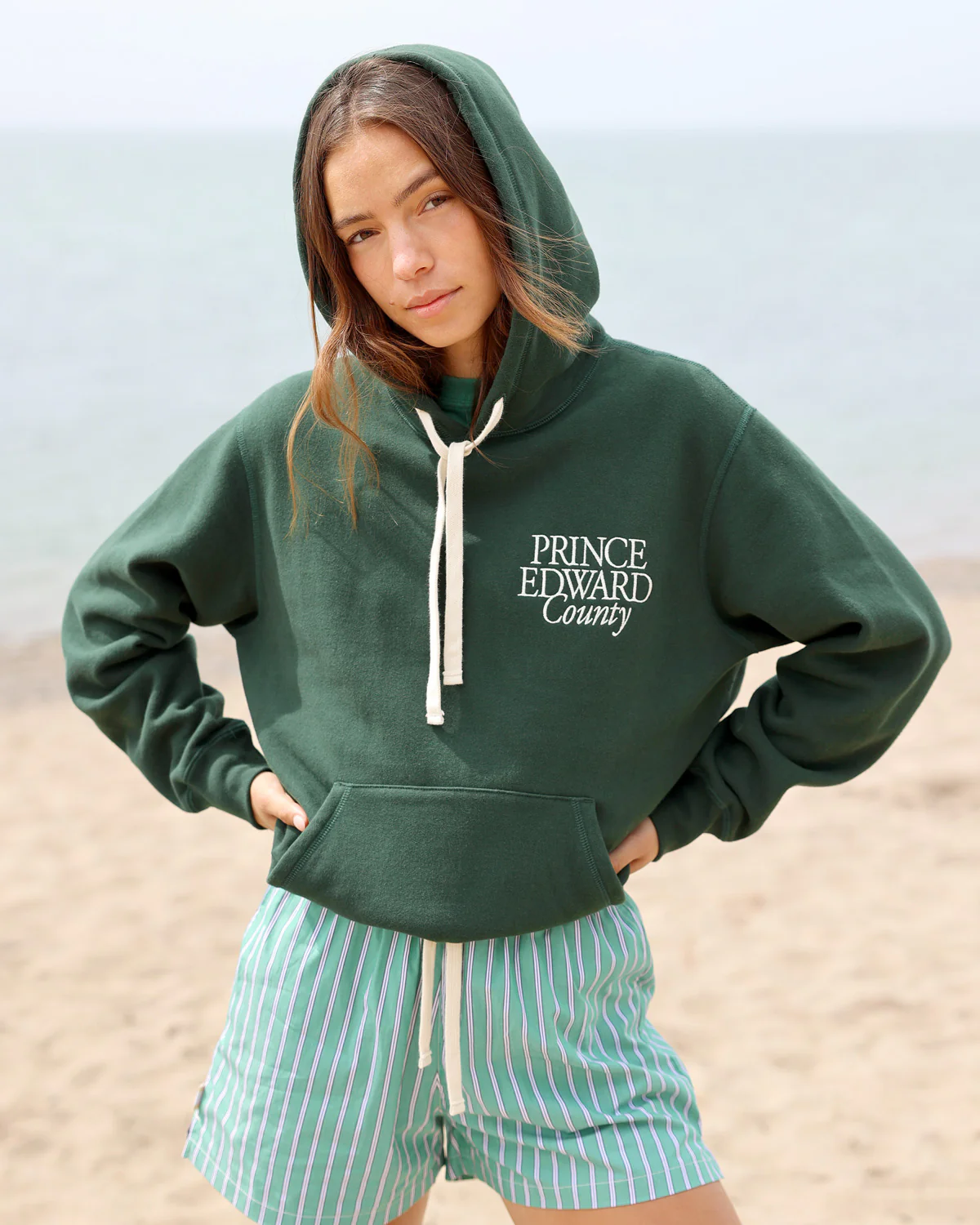 Prince Edward County Fleece Hoodie Forest - Unisex - Image 3