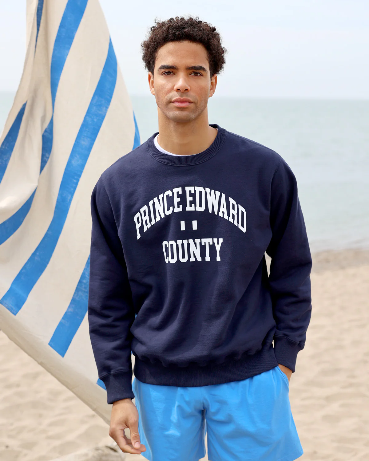 Prince Edward County Fleece Sweatshirt Navy - Unisex - Image 2